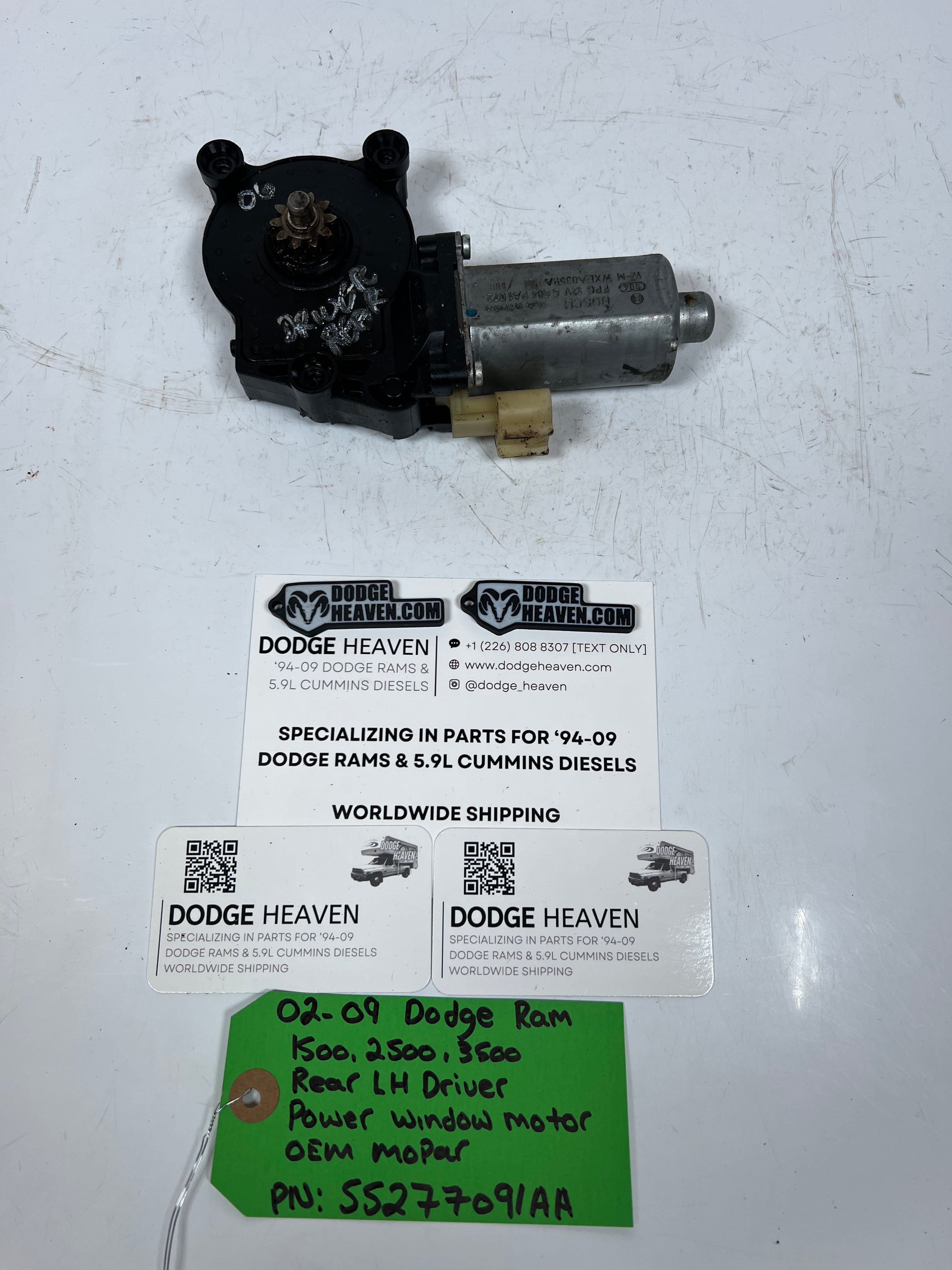 2002-2009 Dodge Ram Rear LH Driver Power Window Motor