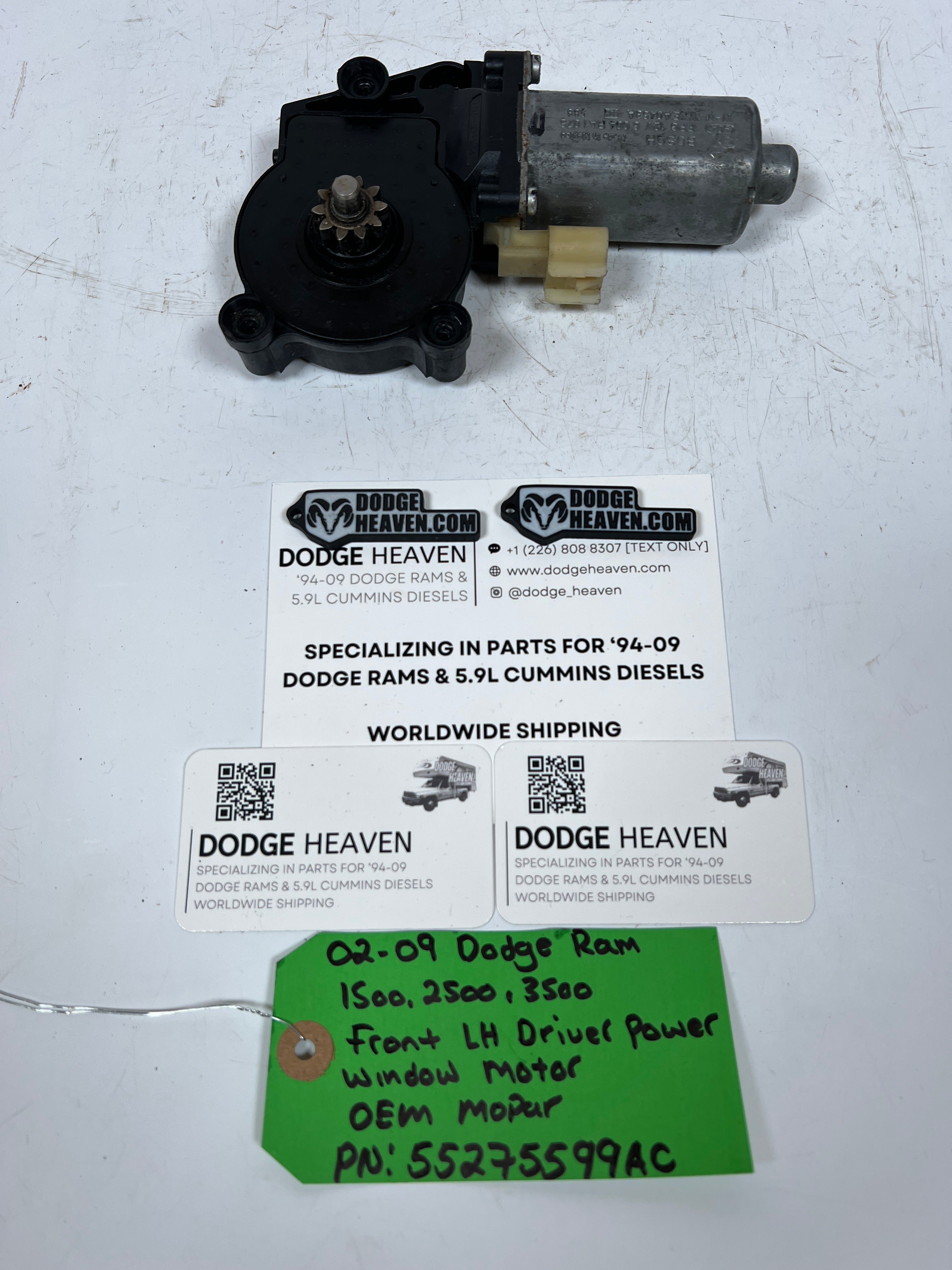 2002-2009 Dodge Ram Front LH Driver Power Window Motor