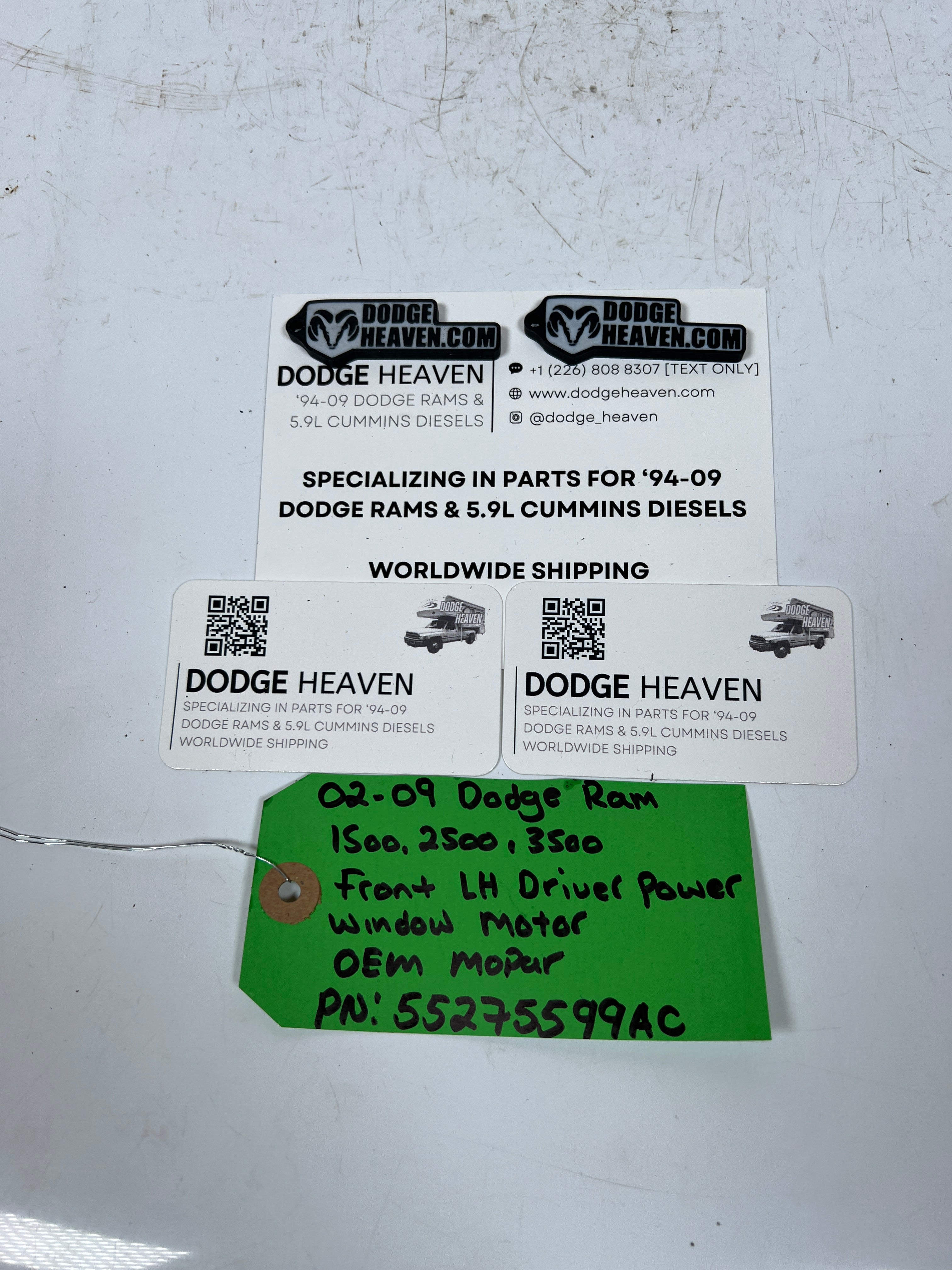 2002-2009 Dodge Ram Front LH Driver Power Window Motor