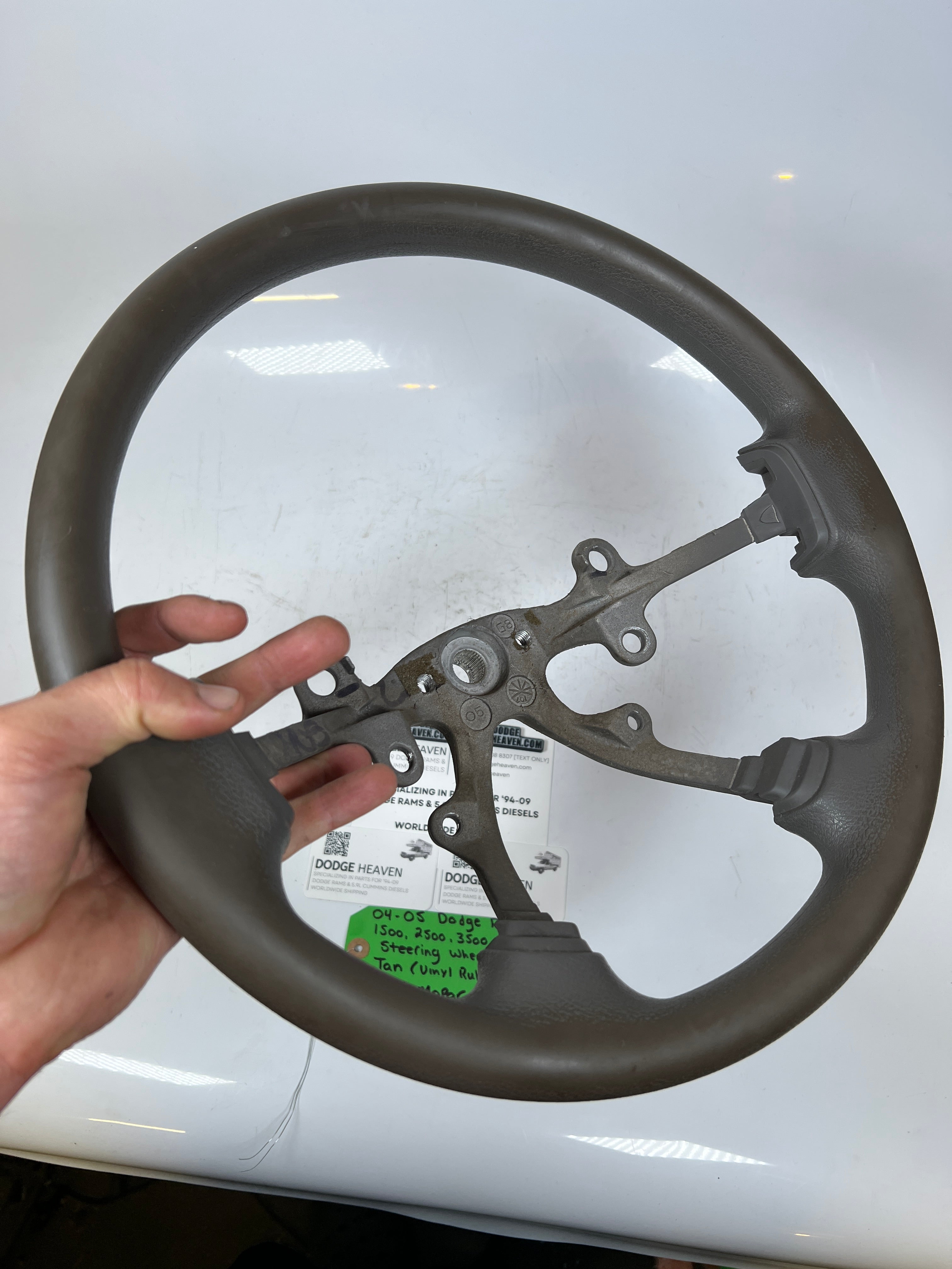 2004-2005 Dodge Ram 1500 2500 3500  Steering Wheel Tan Vinyl Rubber