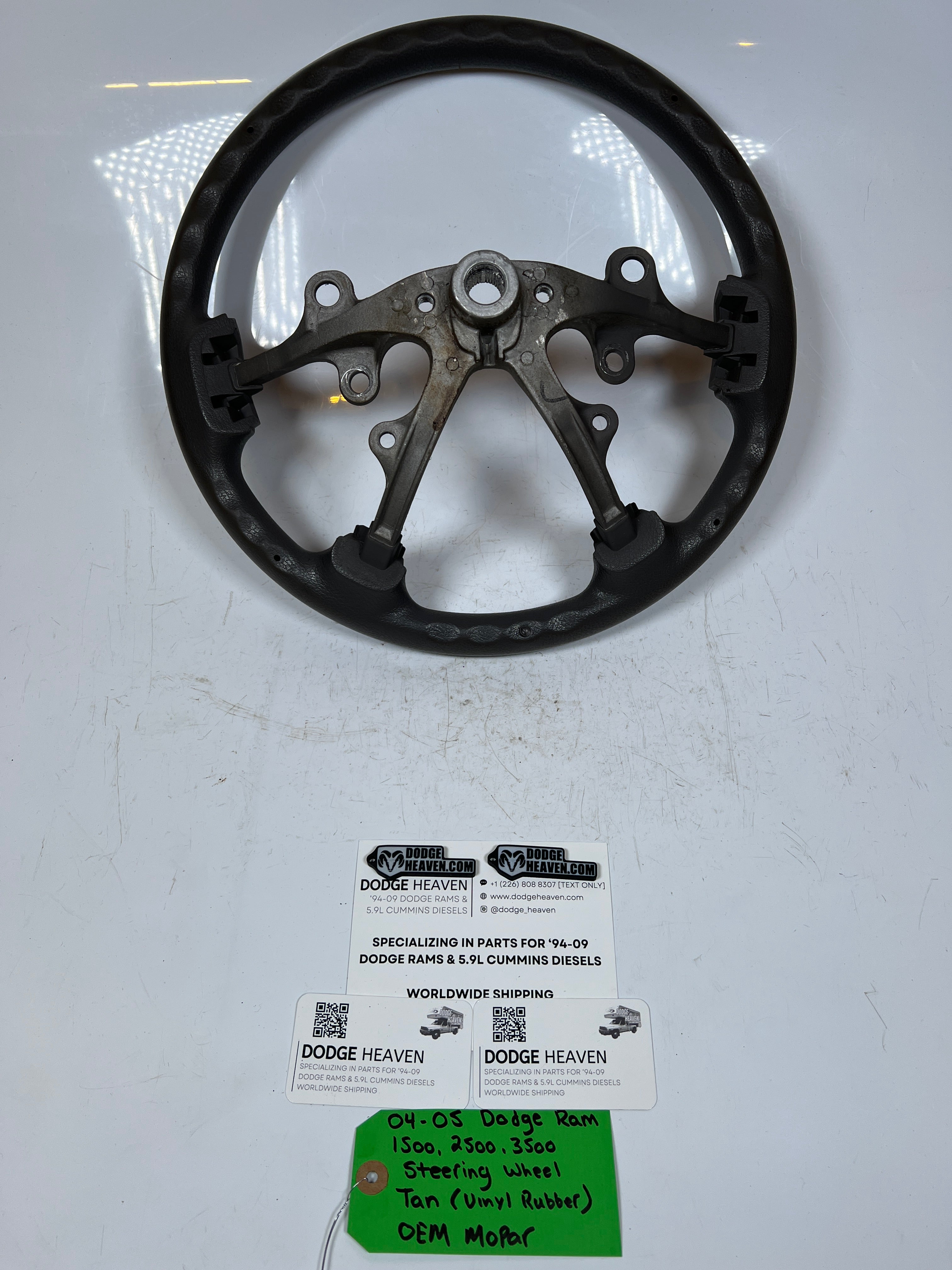 2004-2005 Dodge Ram 1500 2500 3500  Steering Wheel Tan Vinyl Rubber