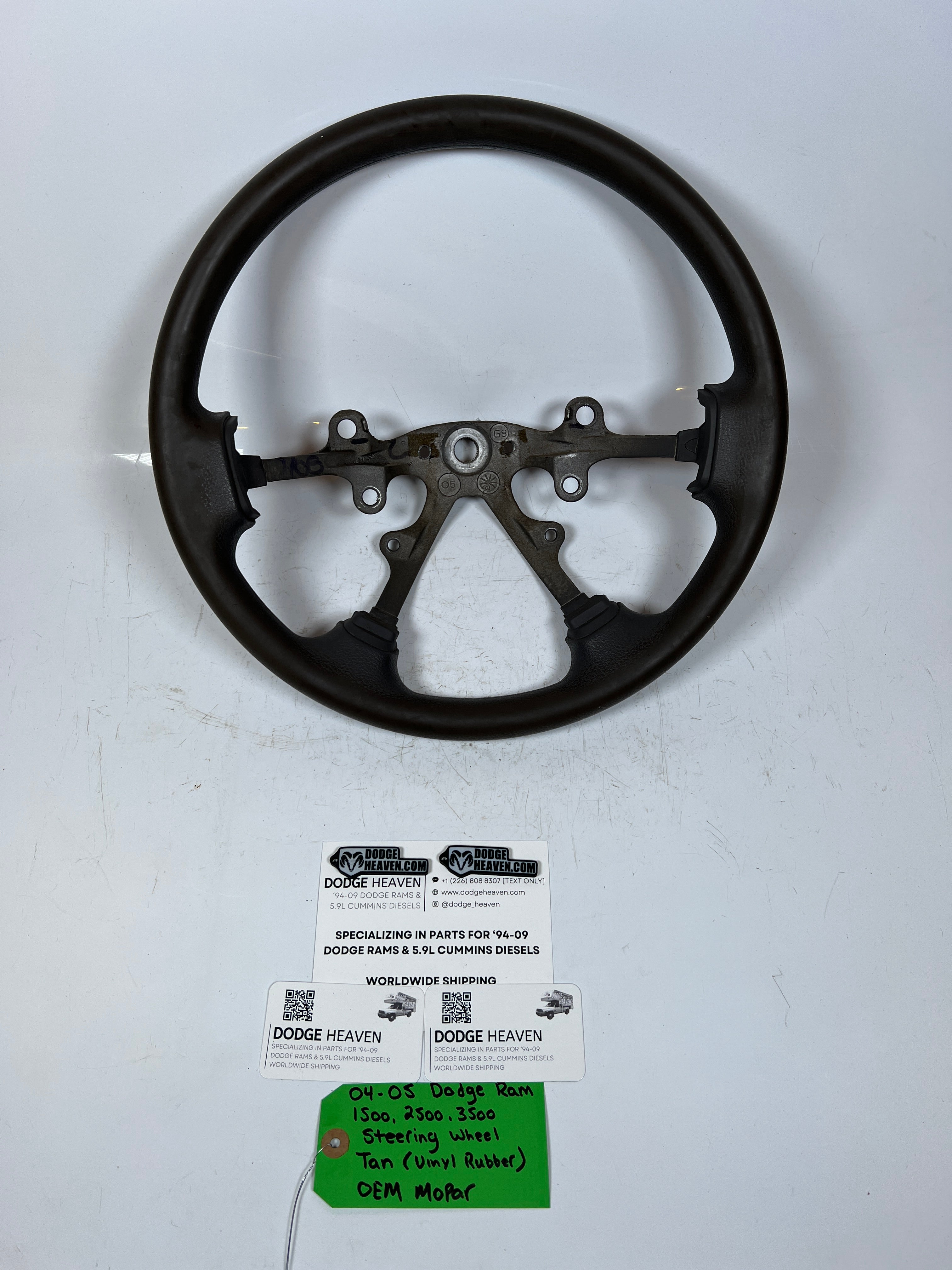 2004-2005 Dodge Ram 1500 2500 3500  Steering Wheel Tan Vinyl Rubber