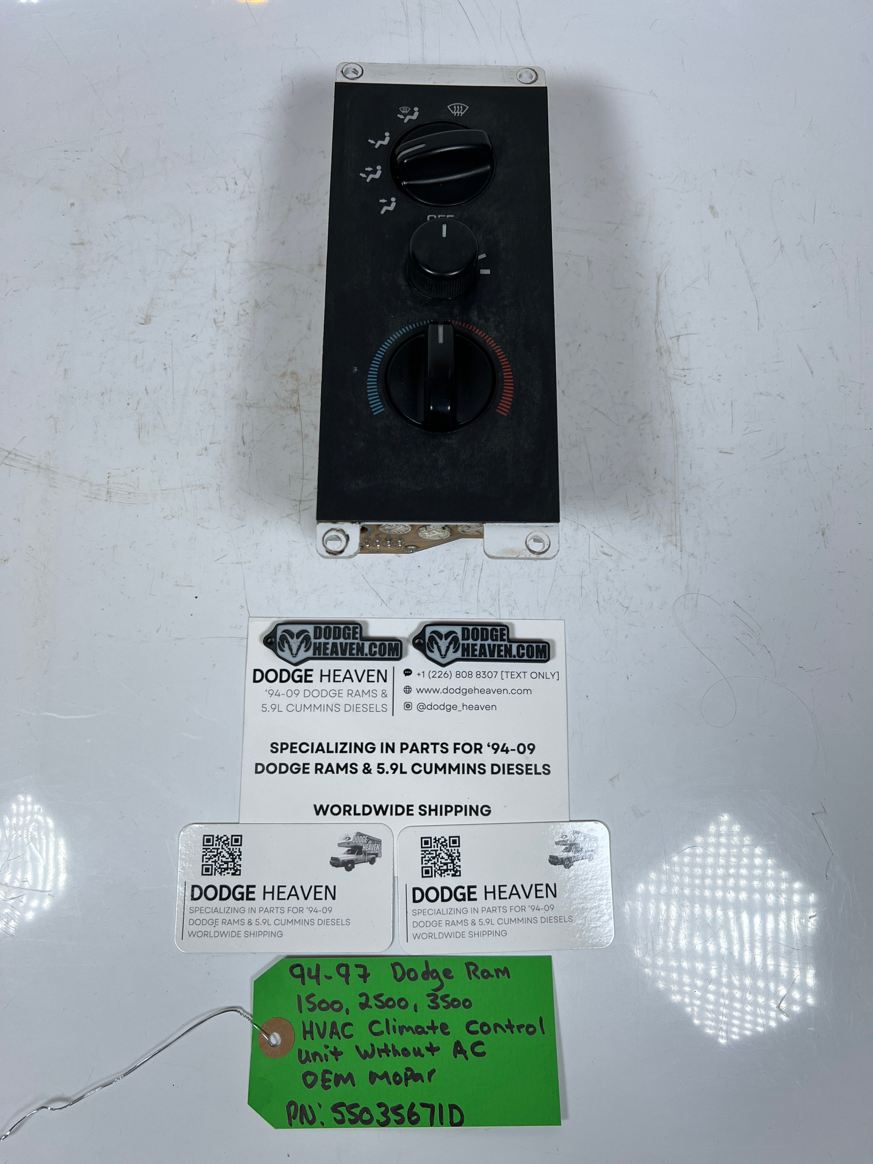 1994-1997 Dodge Ram HVAC Climate Control Heat Without AC