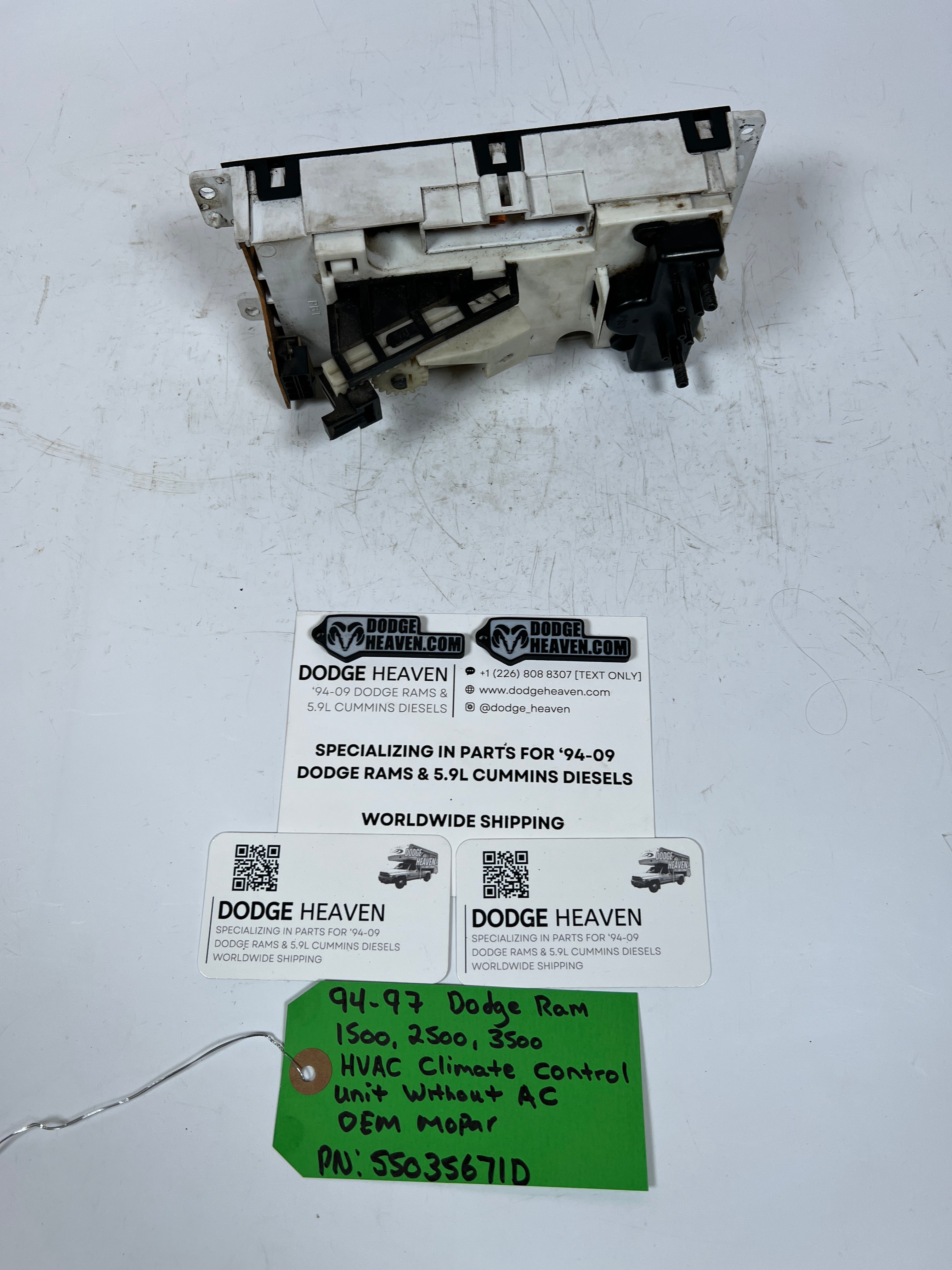 1994-1997 Dodge Ram HVAC Climate Control Heat Without AC