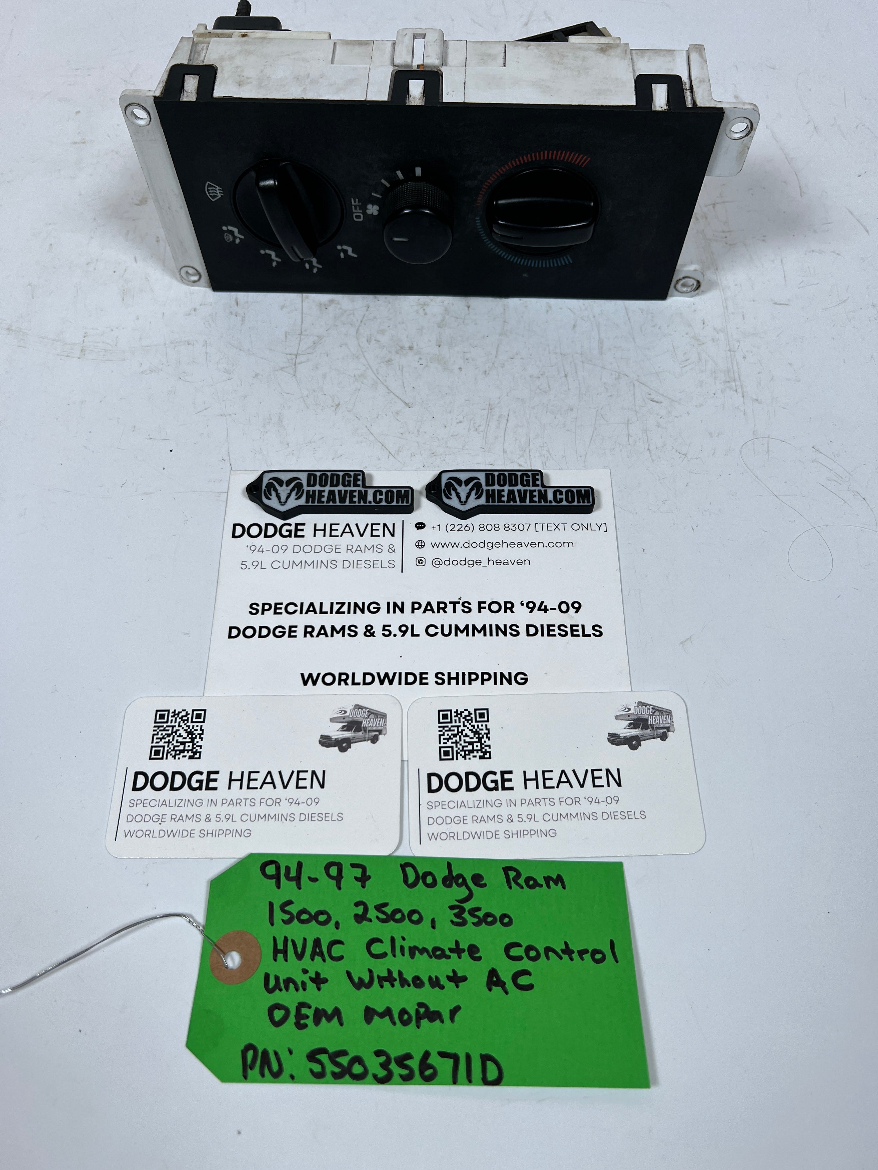 1994-1997 Dodge Ram HVAC Climate Control Heat Without AC