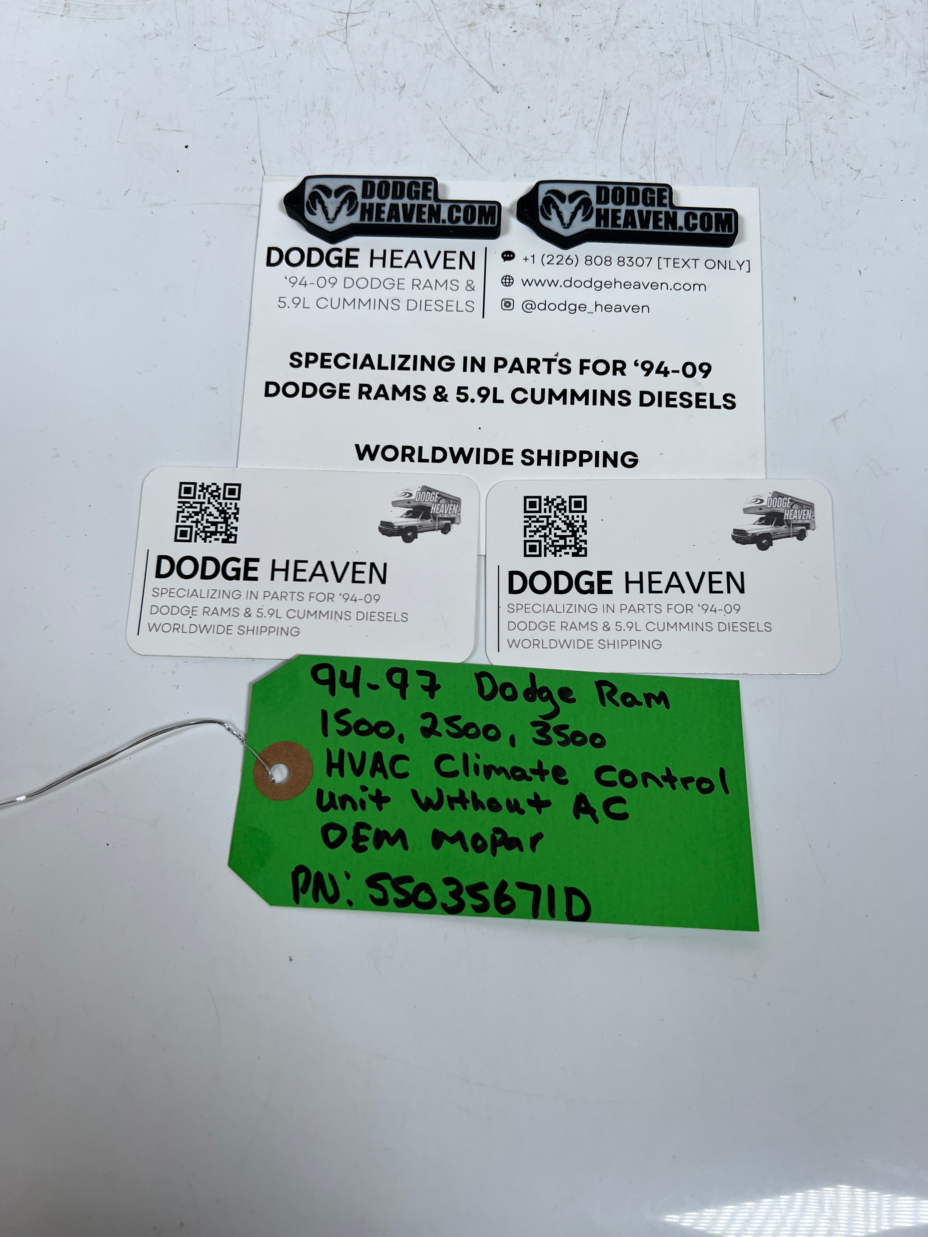 1994-1997 Dodge Ram HVAC Climate Control Heat Without AC