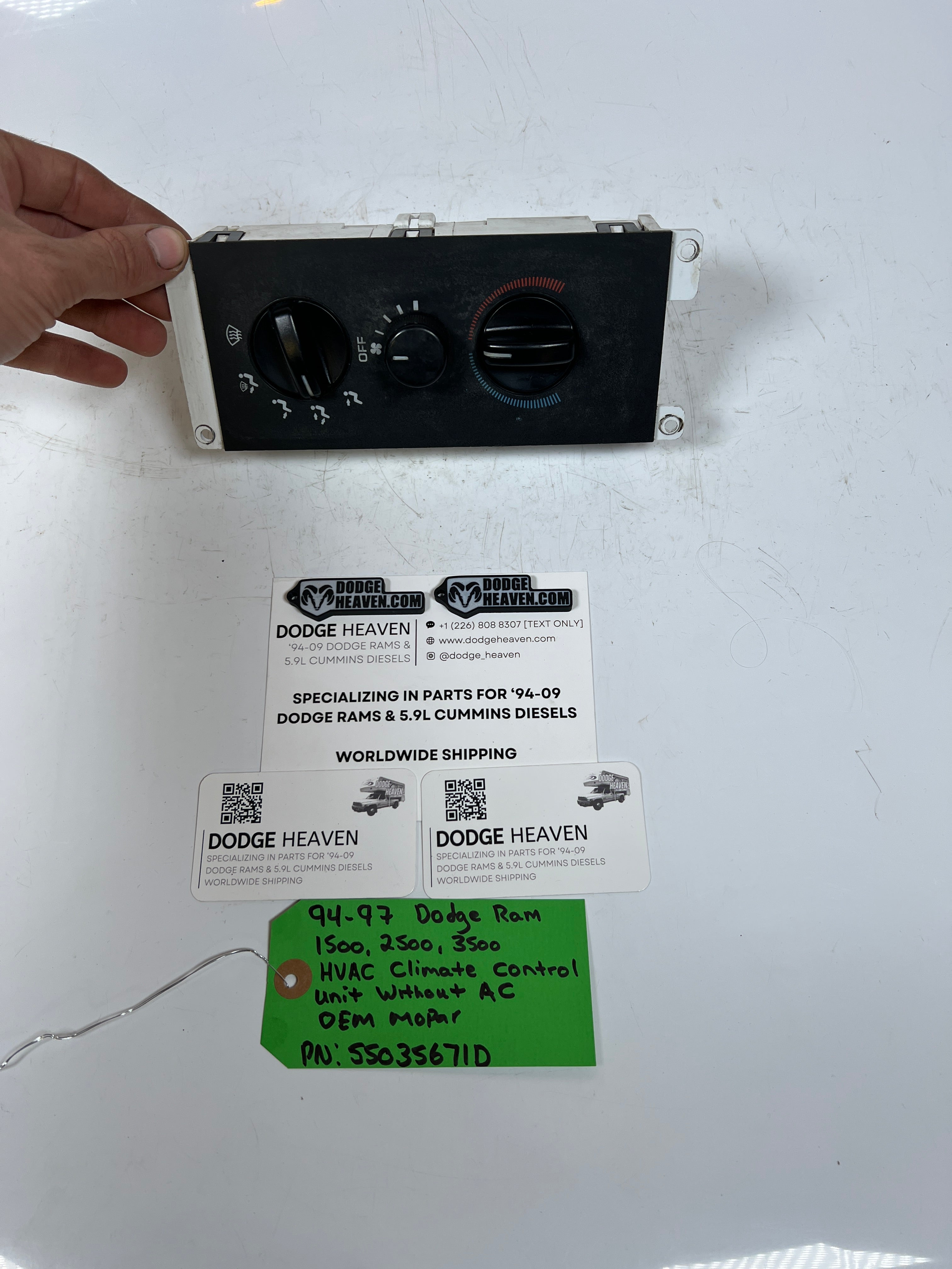 1994-1997 Dodge Ram HVAC Climate Control Heat Without AC