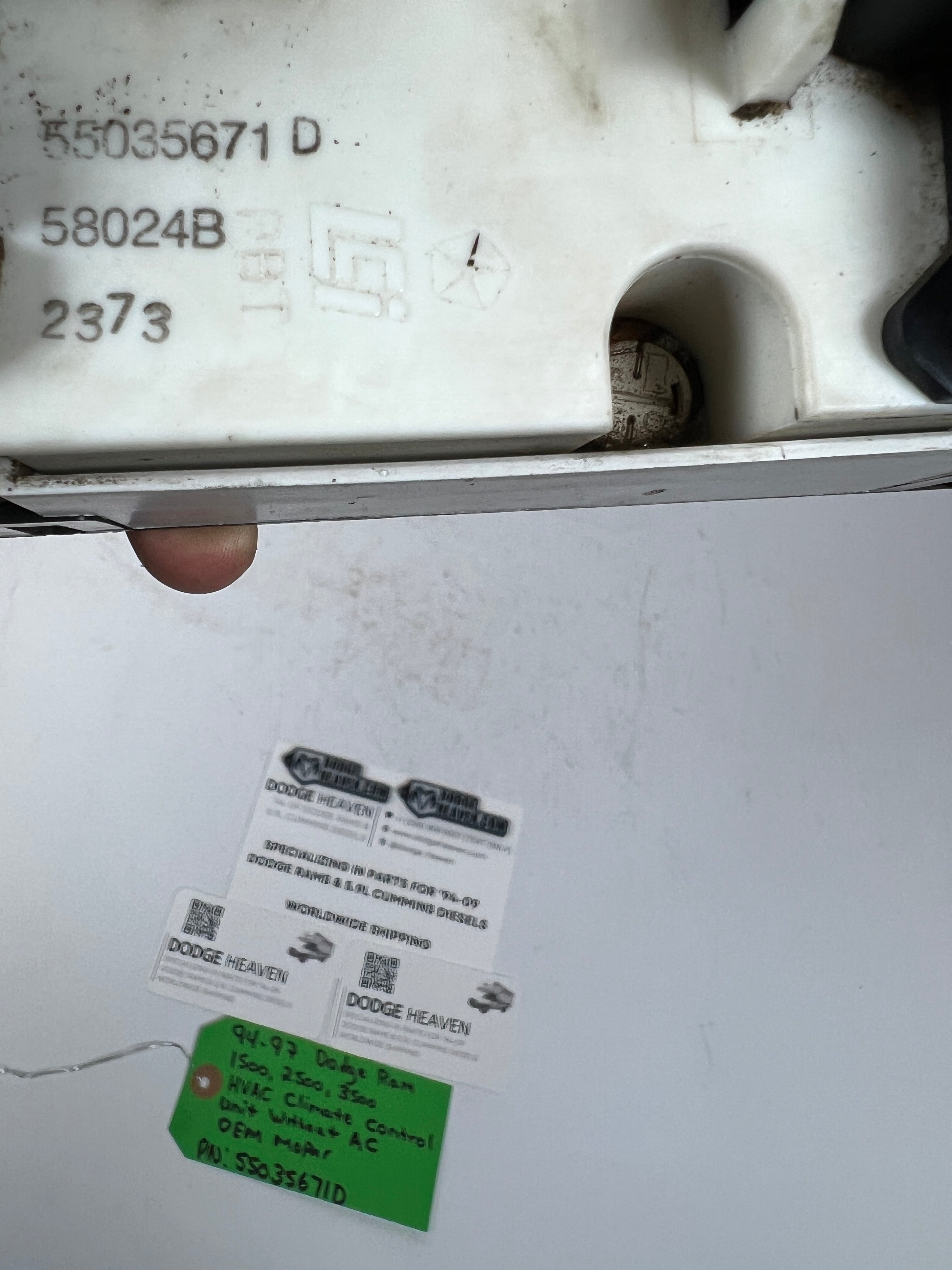 1994-1997 Dodge Ram HVAC Climate Control Heat Without AC