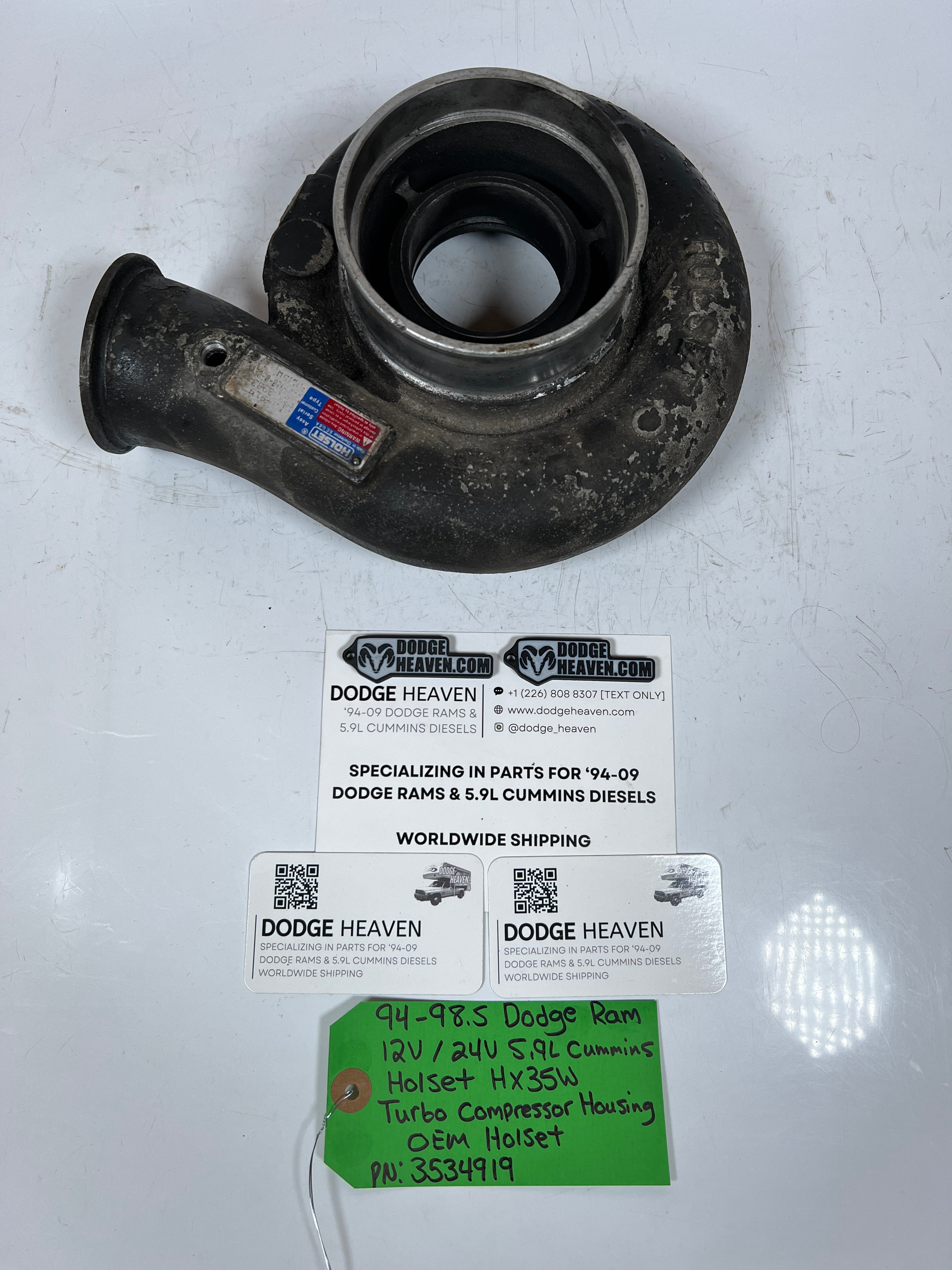 1994-1998.5 Dodge Ram 5.9L Cummins HX35 HX35W Turbo Compressor Housing