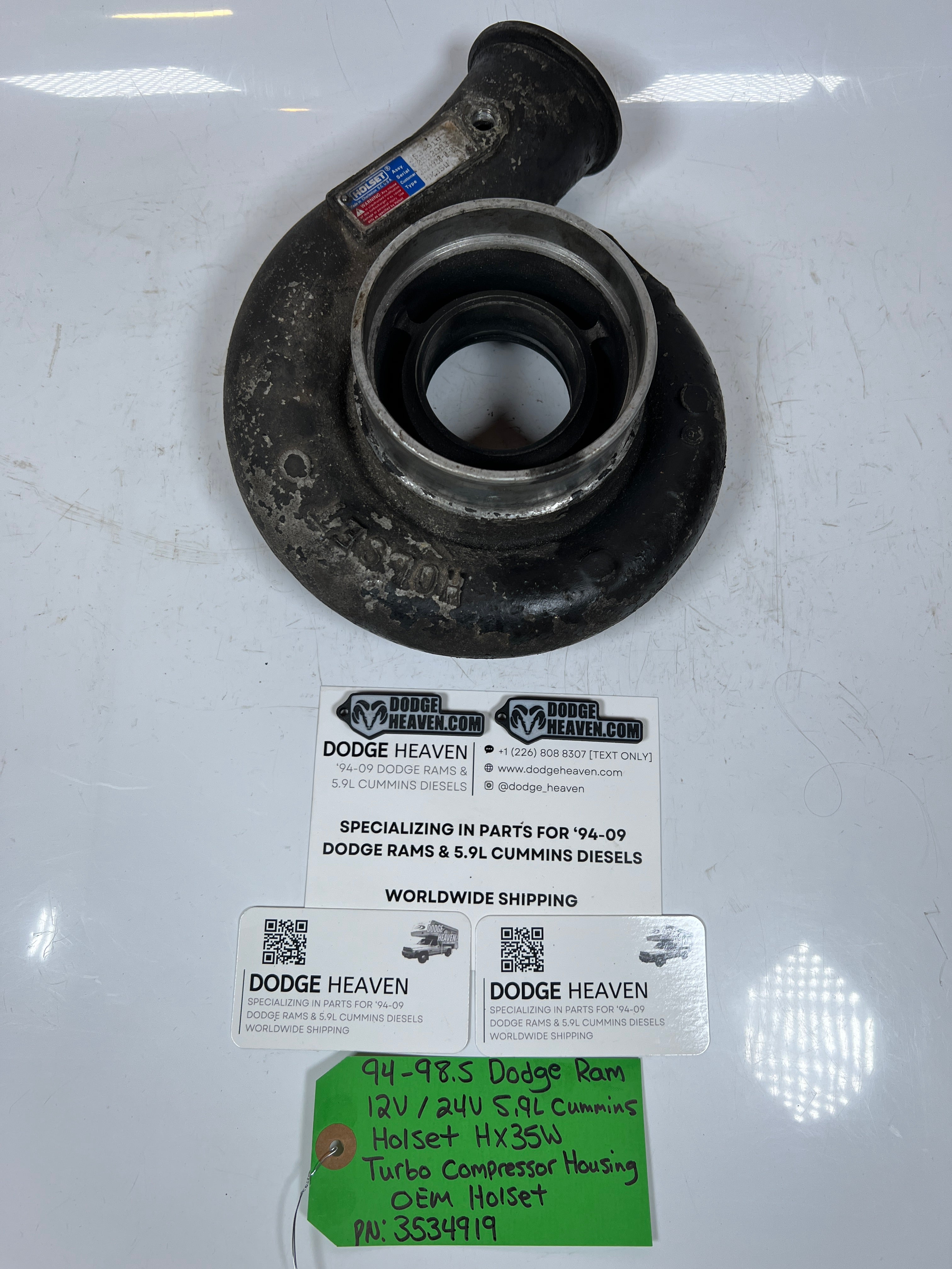 1994-1998.5 Dodge Ram 5.9L Cummins HX35 HX35W Turbo Compressor Housing