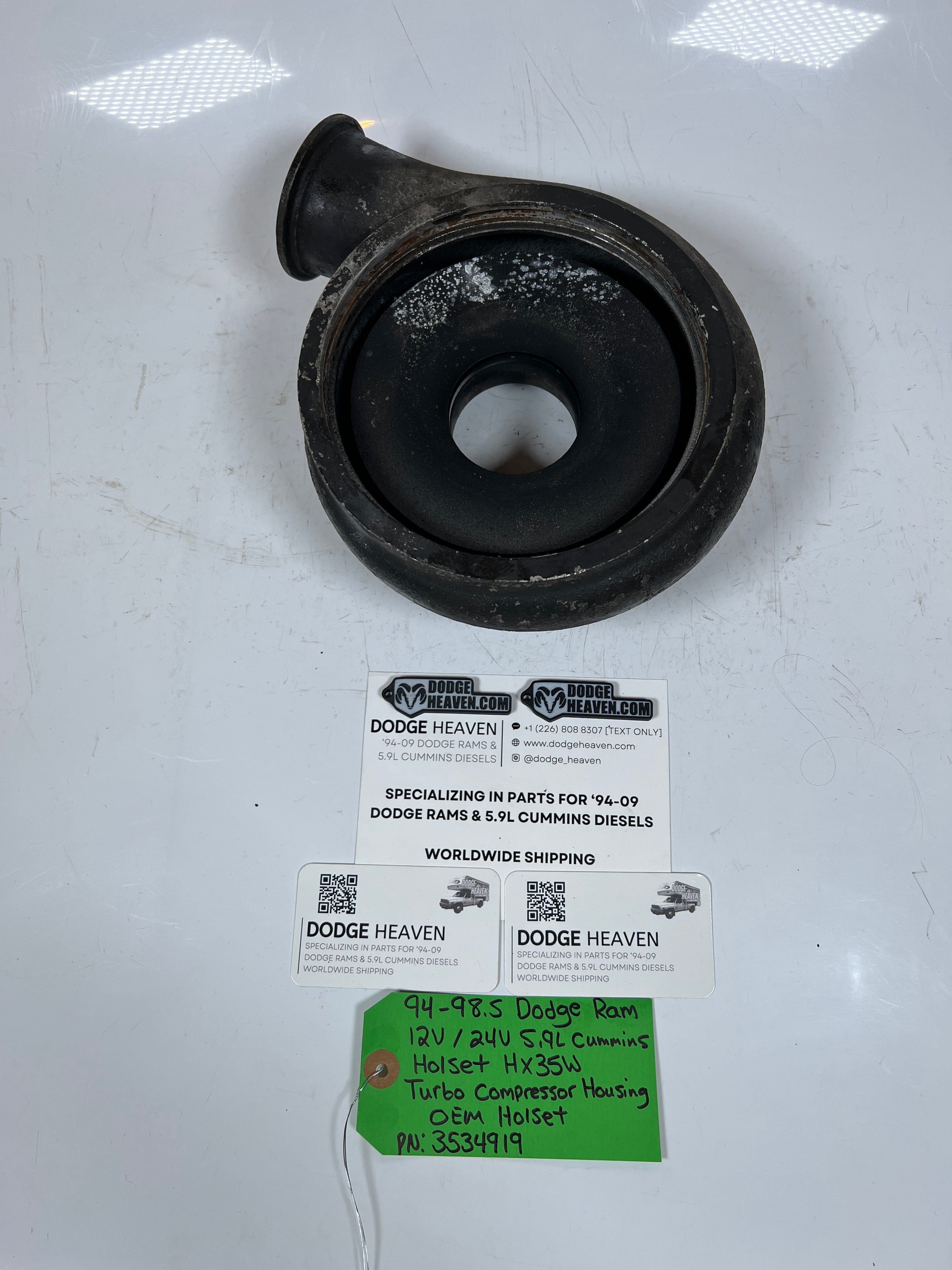 1994-1998.5 Dodge Ram 5.9L Cummins HX35 HX35W Turbo Compressor Housing
