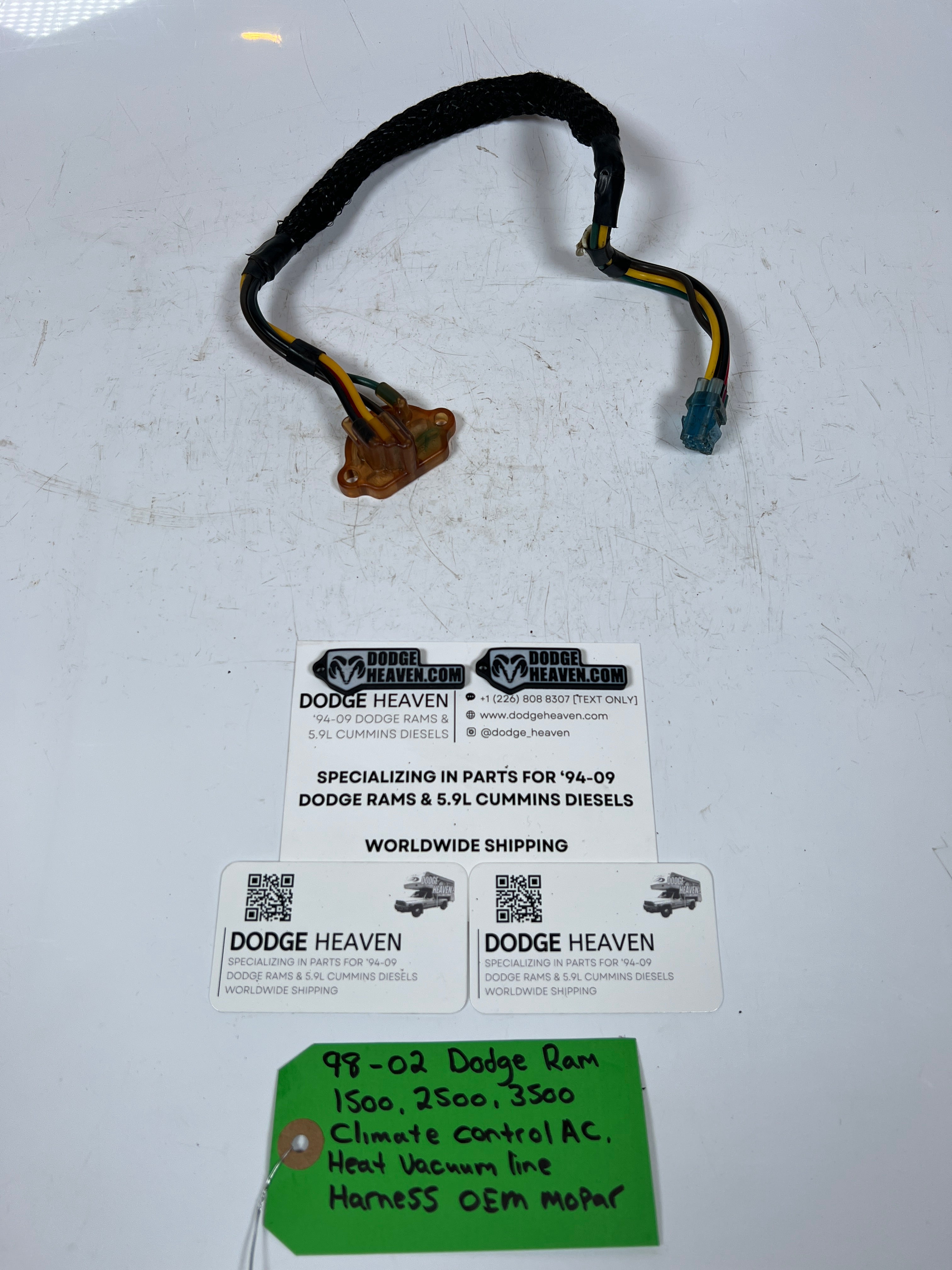 1998-2002 Dodge Ram Climate Control AC Heat HVAC Vacuum Line