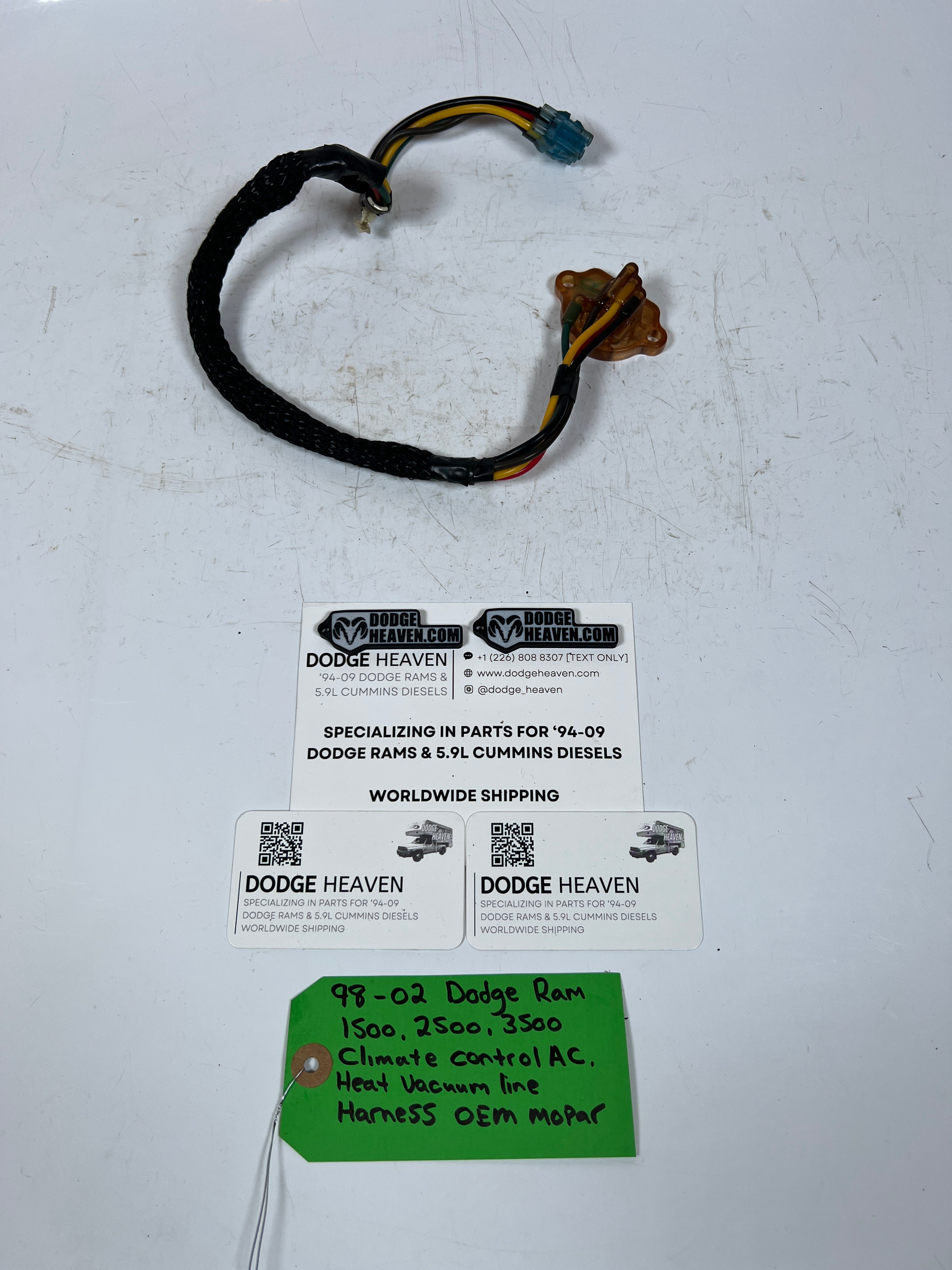 1998-2002 Dodge Ram Climate Control AC Heat HVAC Vacuum Line