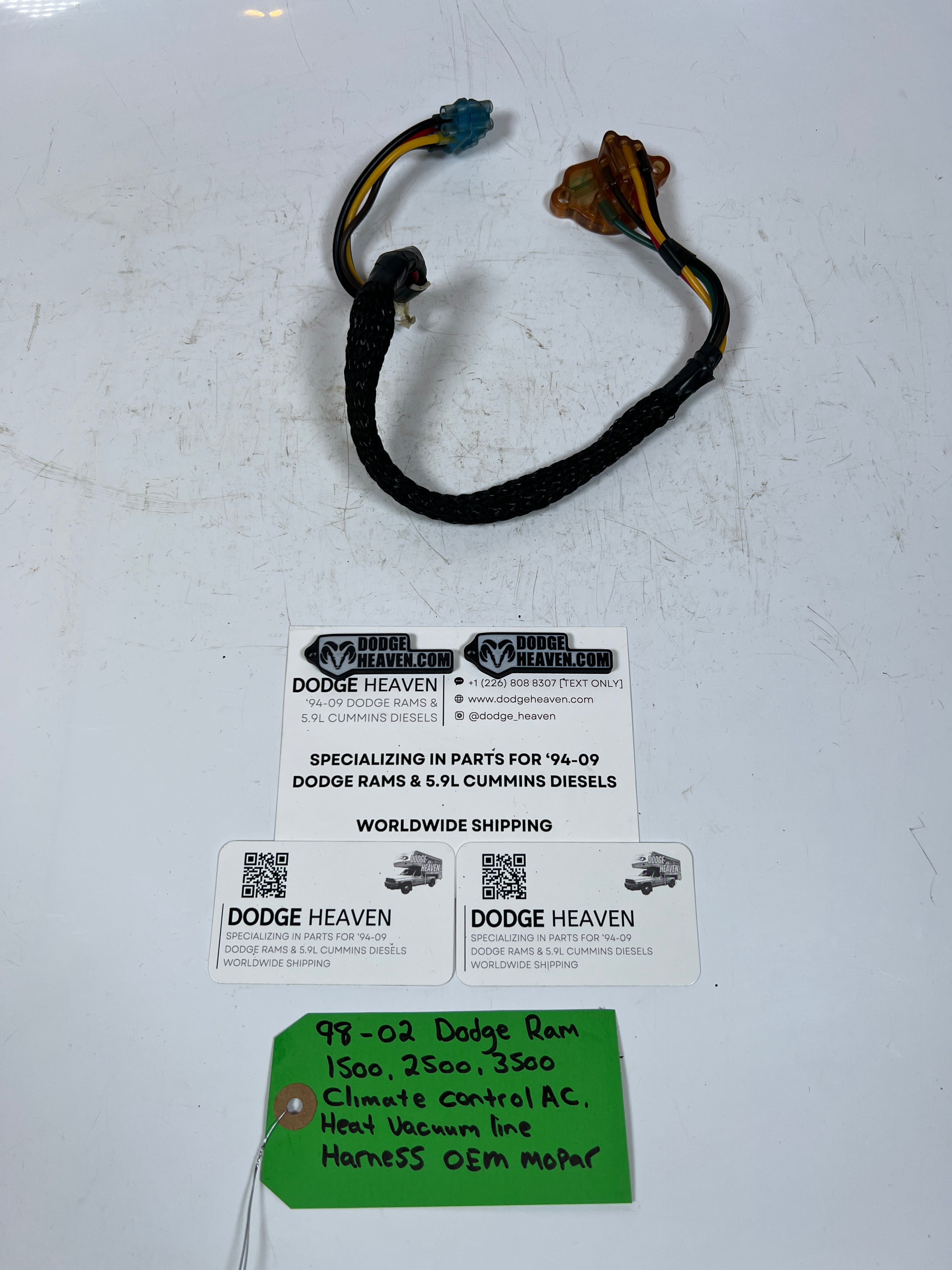 1998-2002 Dodge Ram Climate Control AC Heat HVAC Vacuum Line