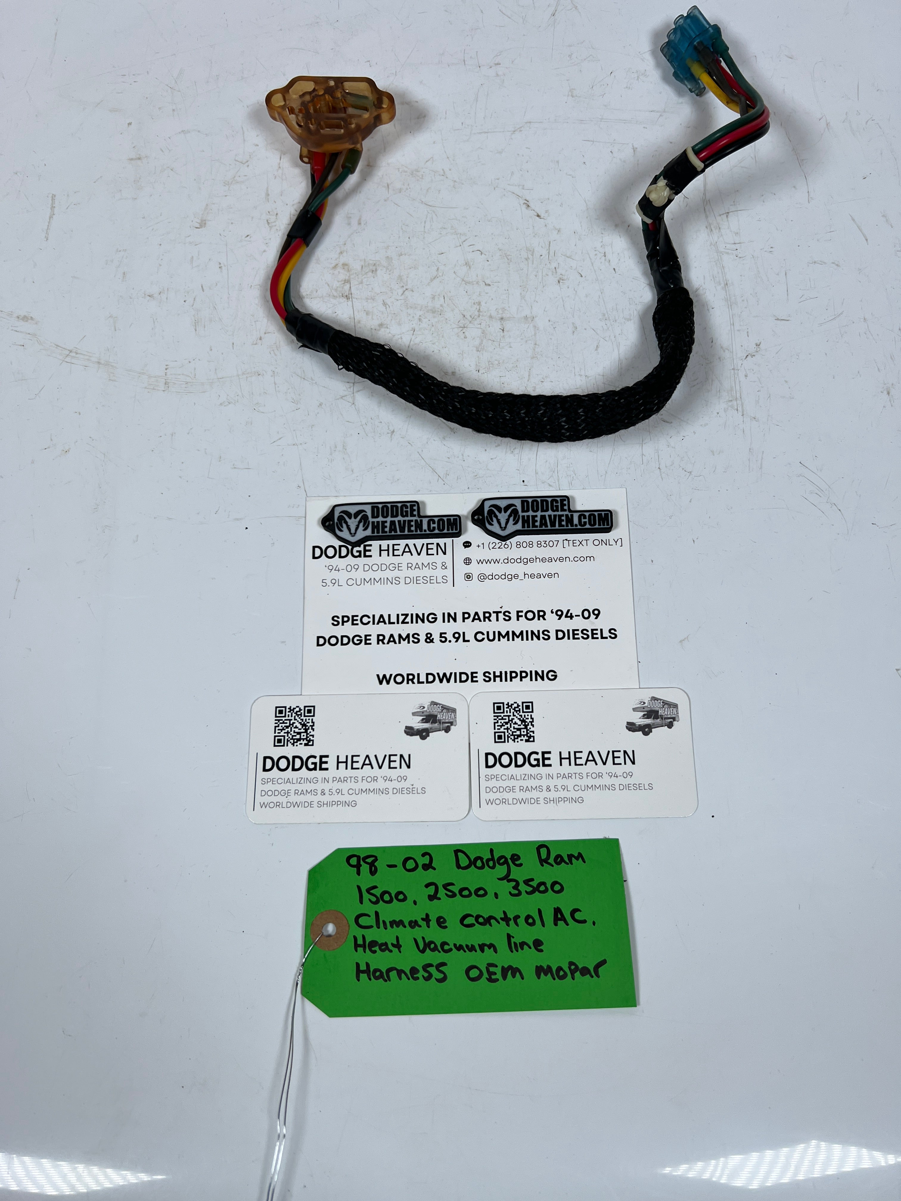 1998-2002 Dodge Ram Climate Control AC Heat HVAC Vacuum Line