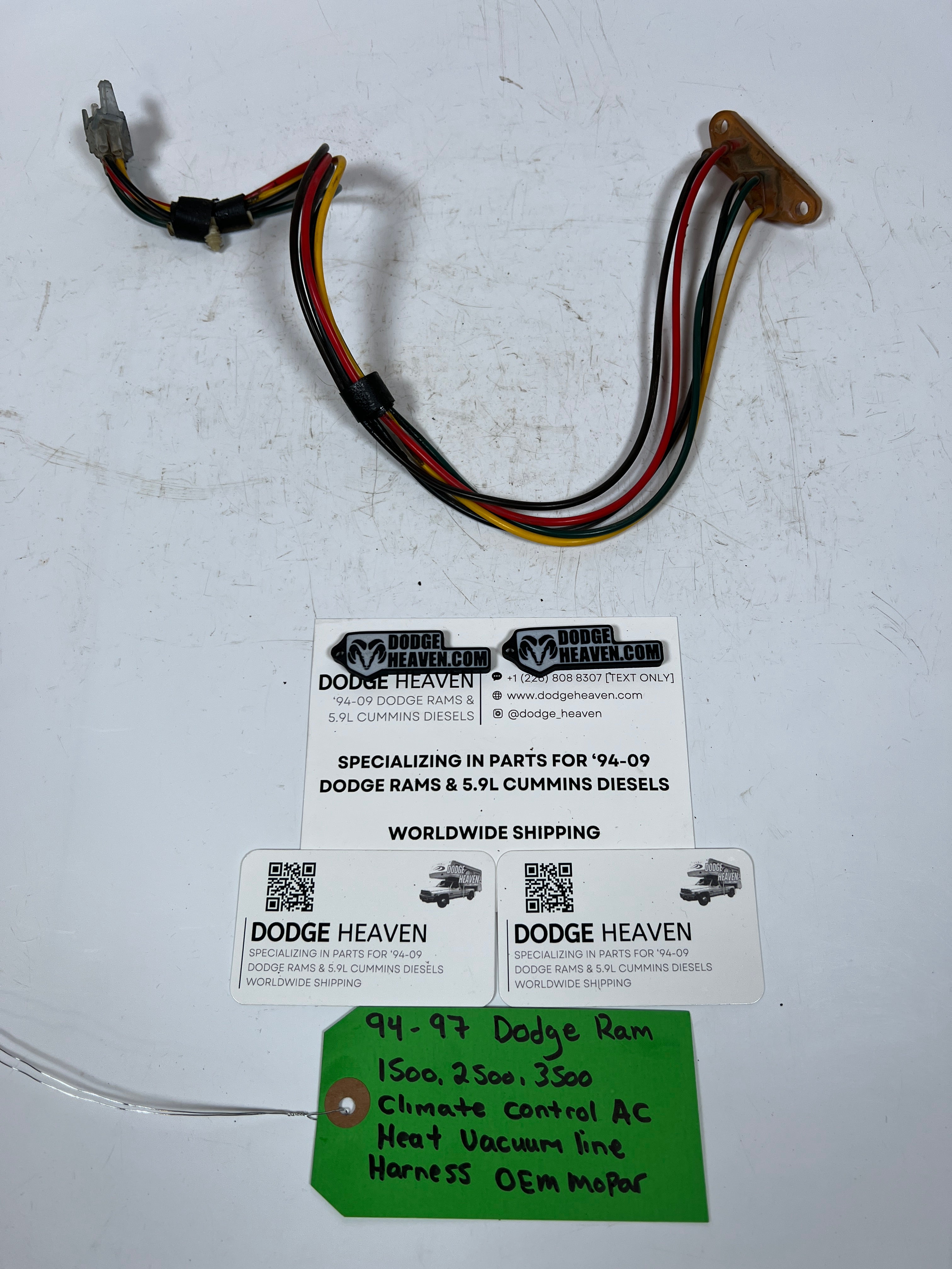 1994-1997 Dodge Ram Climate Control AC Heat HVAC Vacuum Line