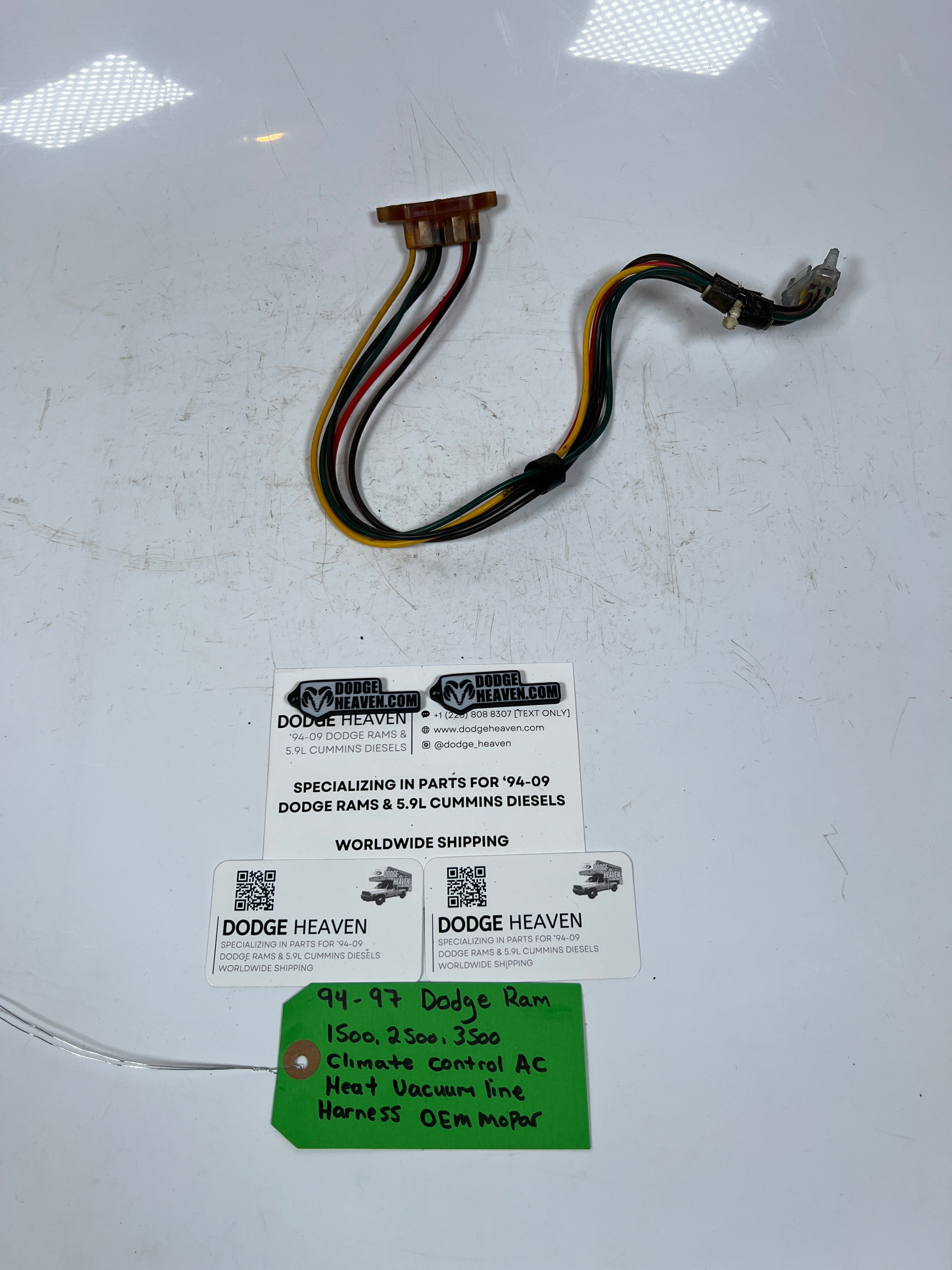 1994-1997 Dodge Ram Climate Control AC Heat HVAC Vacuum Line