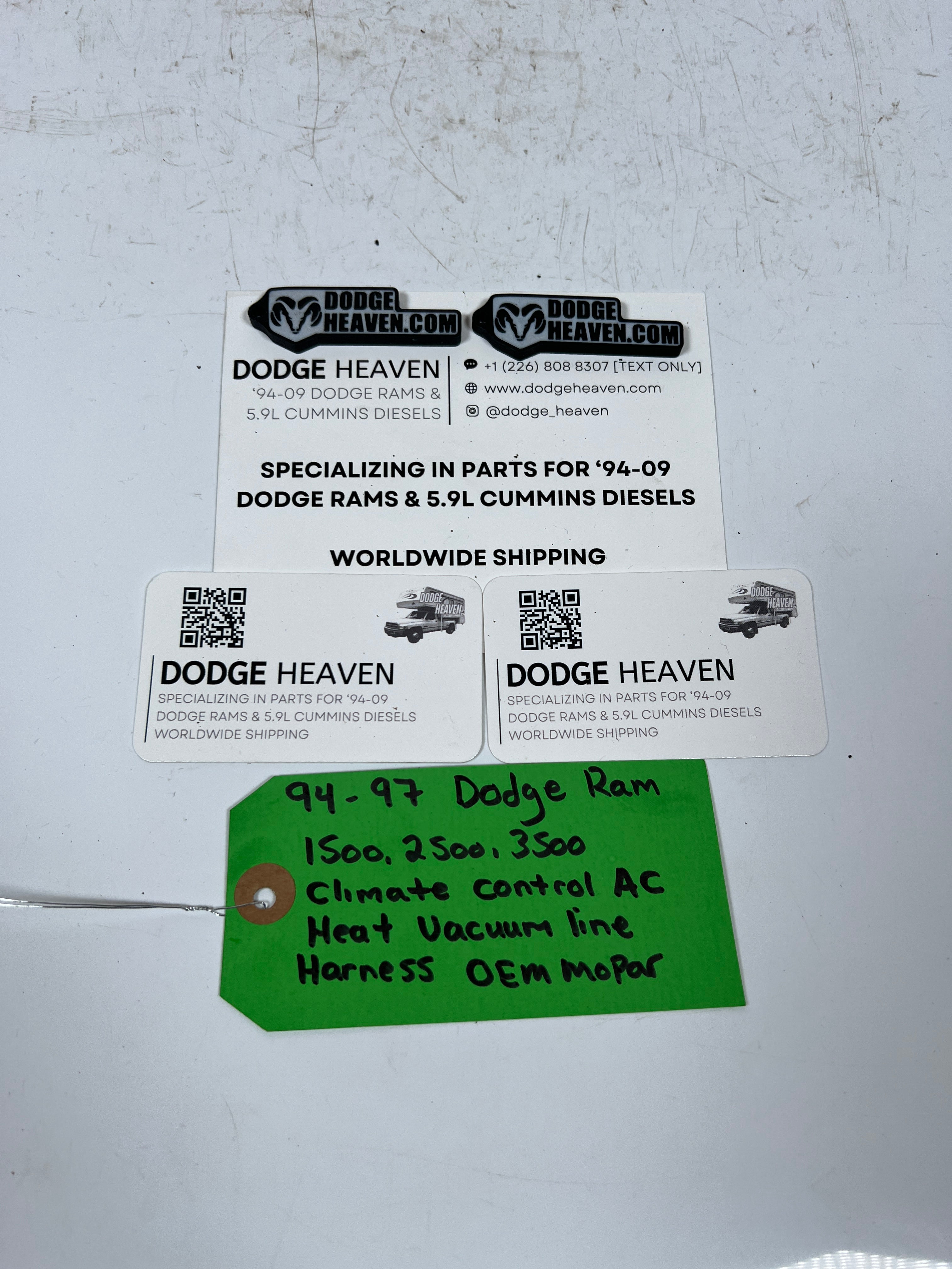 1994-1997 Dodge Ram Climate Control AC Heat HVAC Vacuum Line