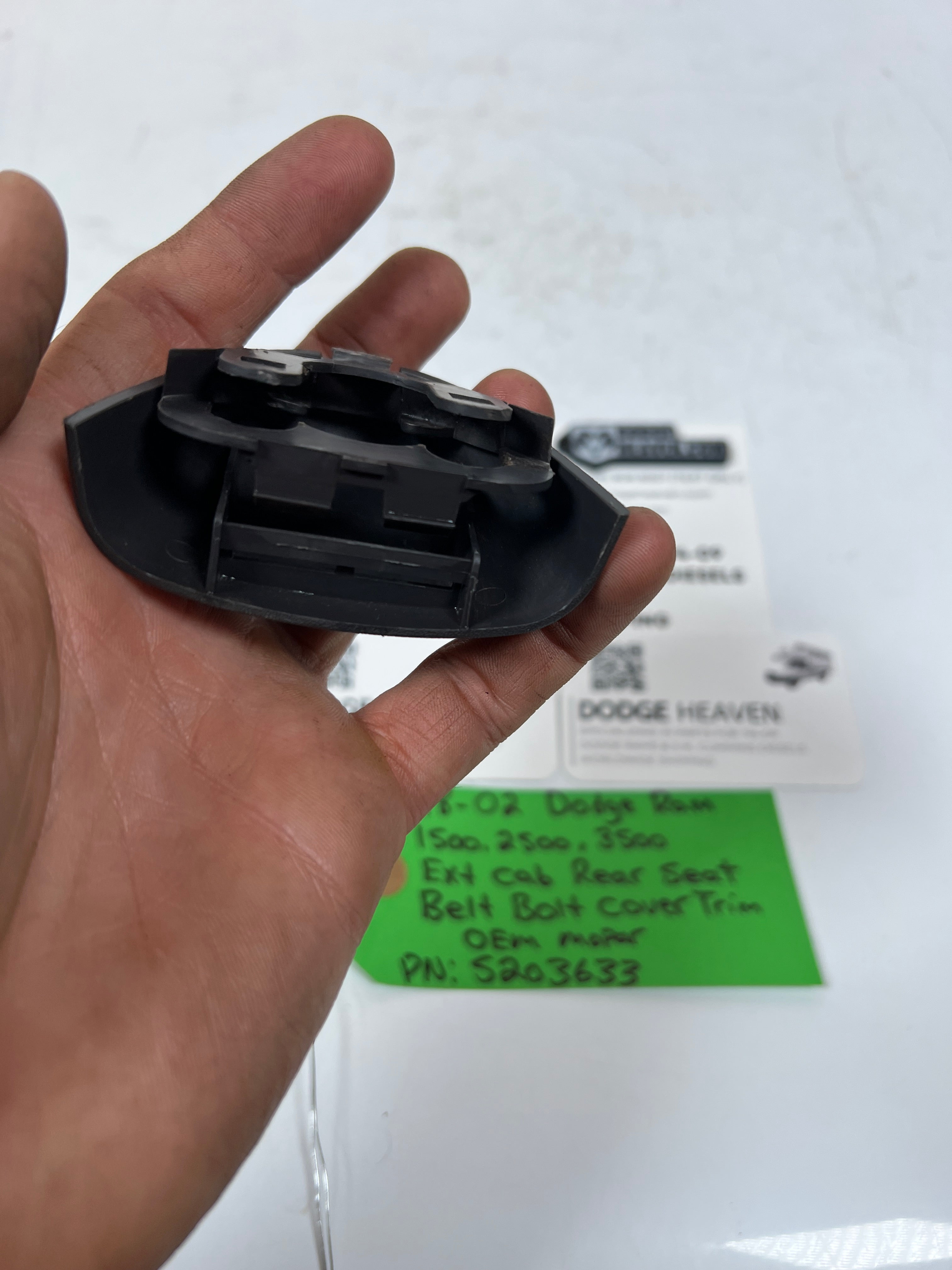 1998-2002 Dodge Ram 1500-3500 Ext Cab Rear Seat Belt Bolt Trim Cover