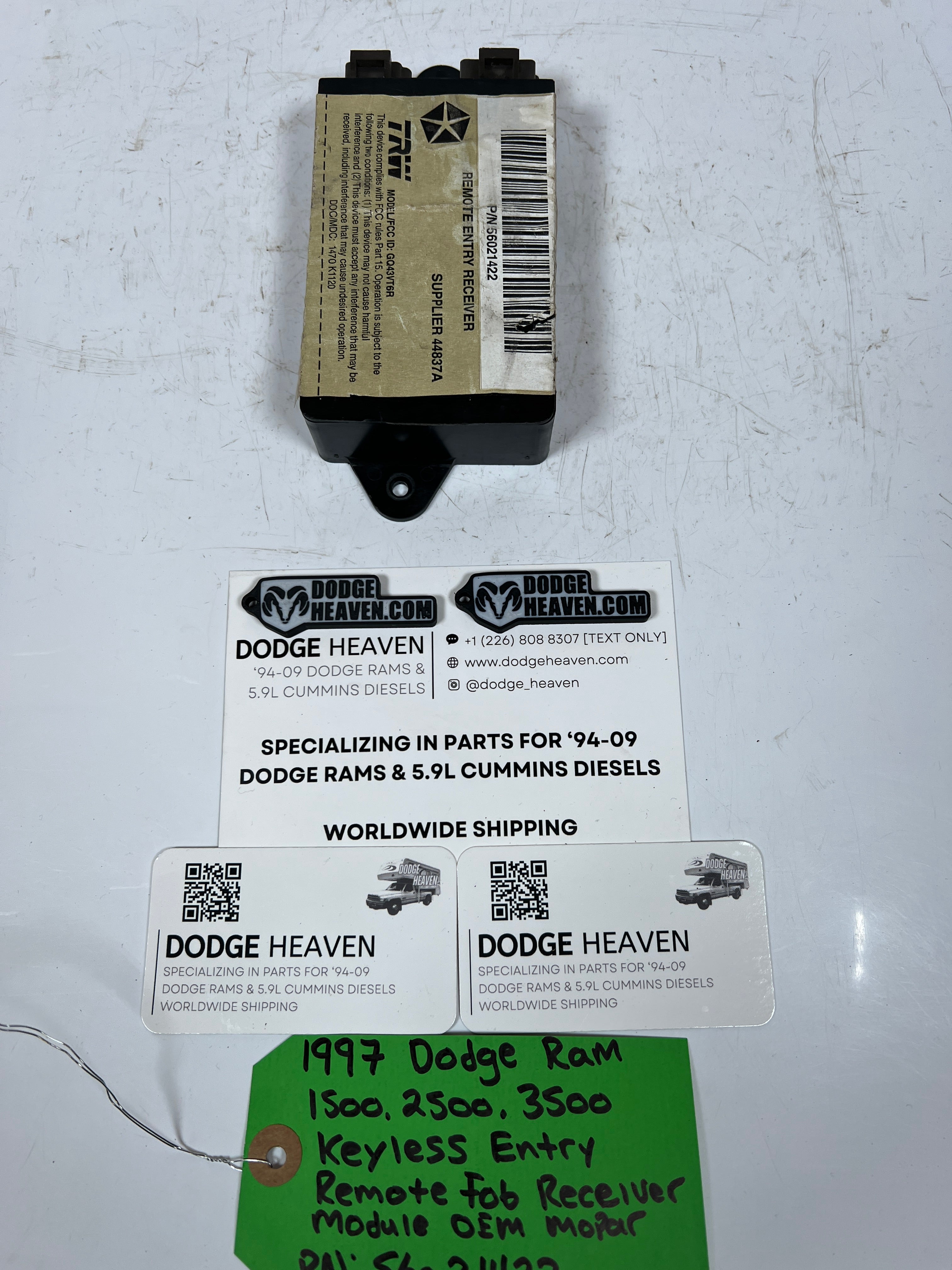 1997-1997 Dodge Ram 1500-3500 Keyless Entry Remote Rob Receiver Module