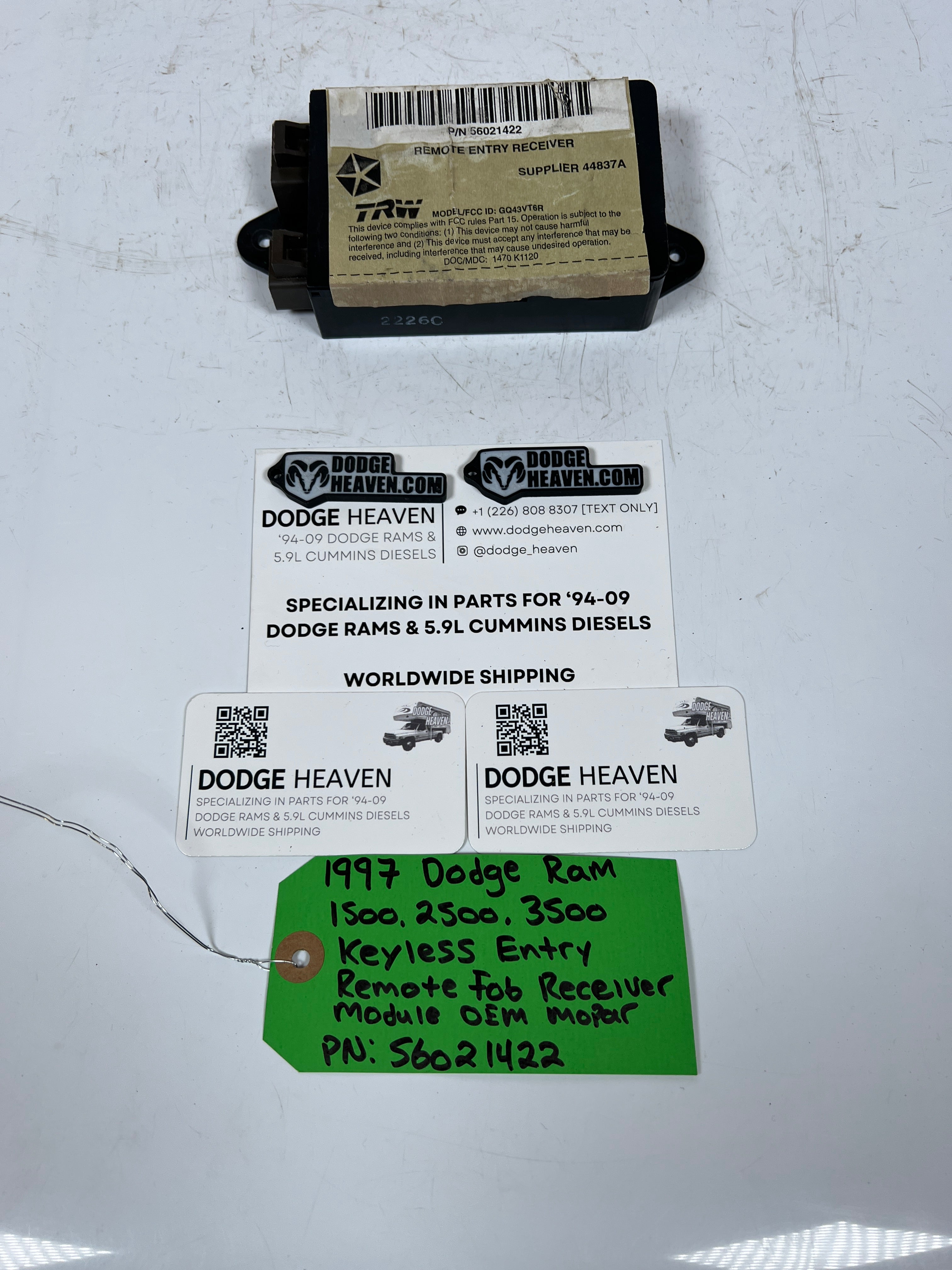 1997-1997 Dodge Ram 1500-3500 Keyless Entry Remote Rob Receiver Module