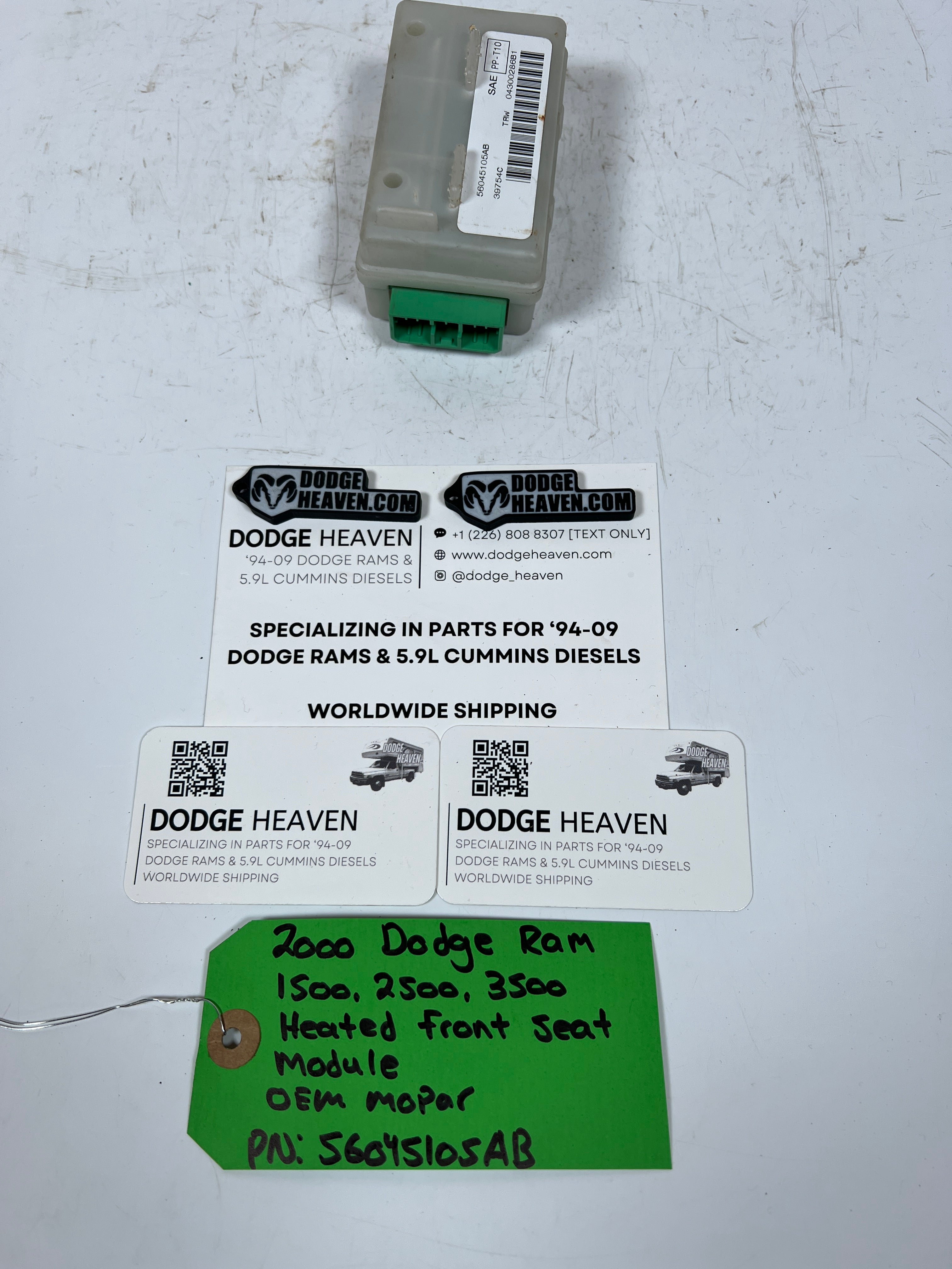 2000-2000 Dodge Ram 1500 2500 3500 Heated Seat Control Module