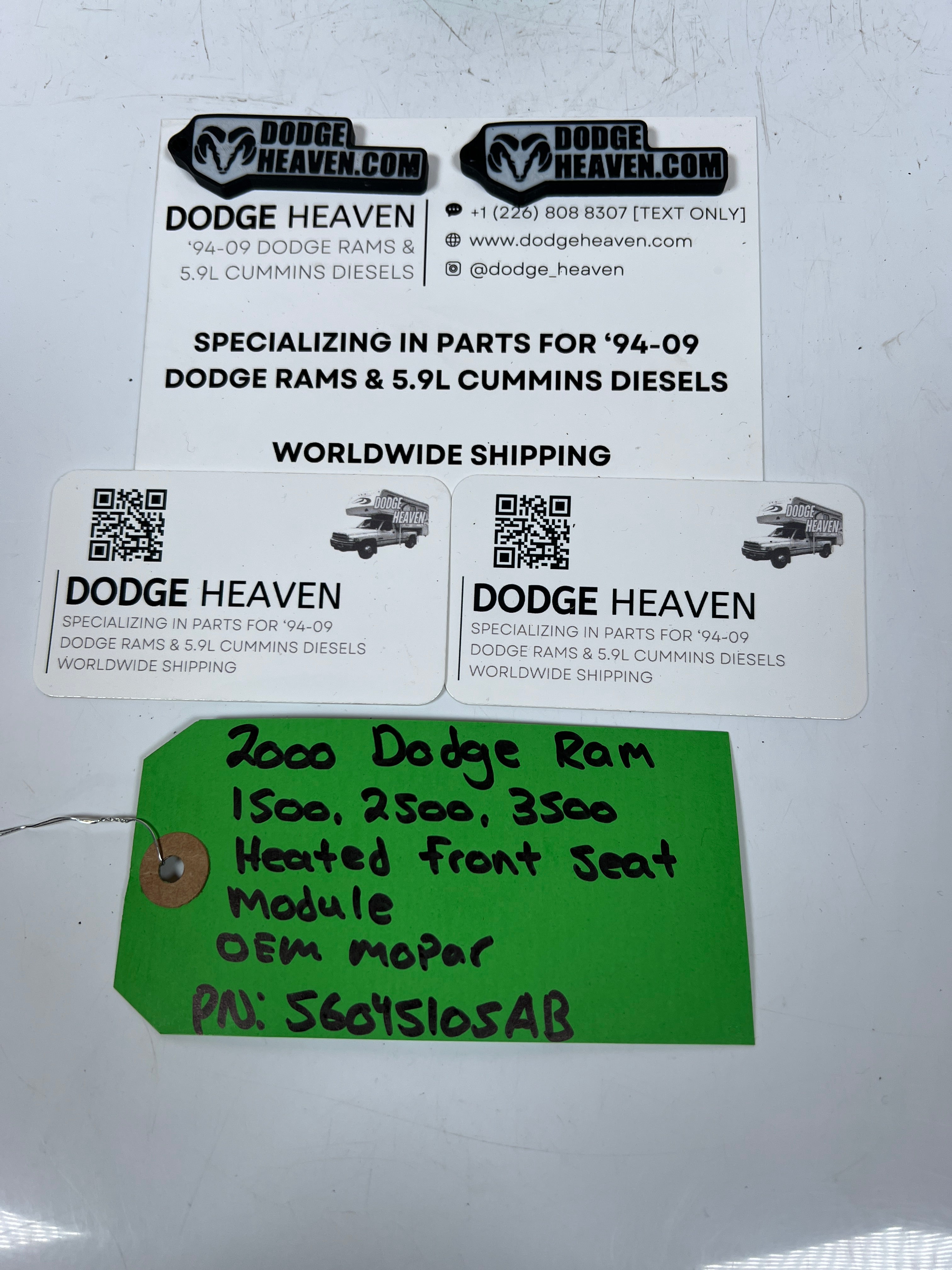 2000-2000 Dodge Ram 1500 2500 3500 Heated Seat Control Module