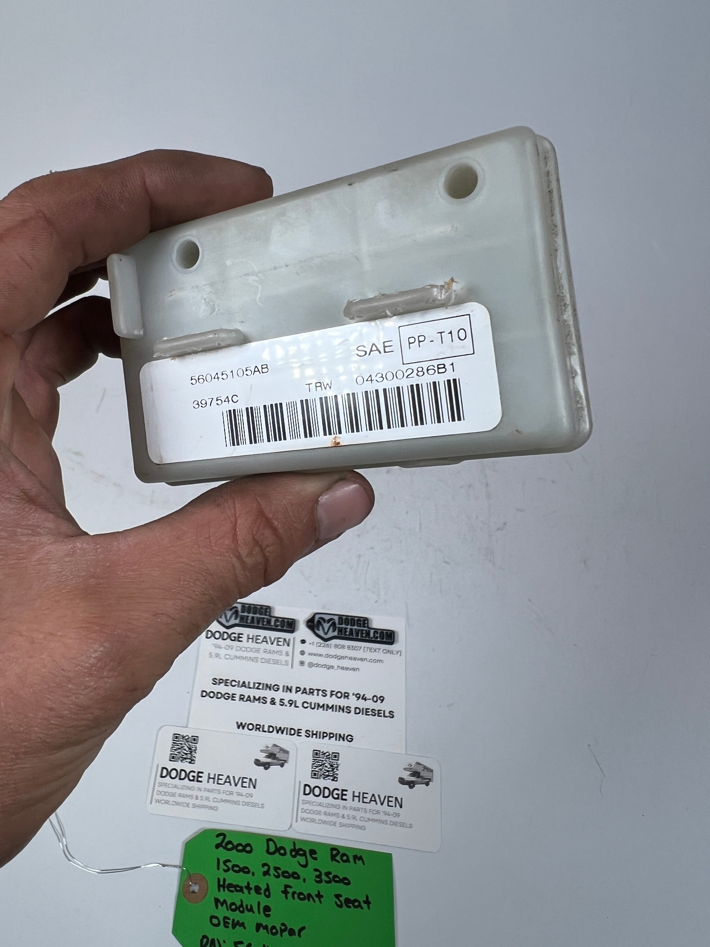2000-2000 Dodge Ram 1500 2500 3500 Heated Seat Control Module