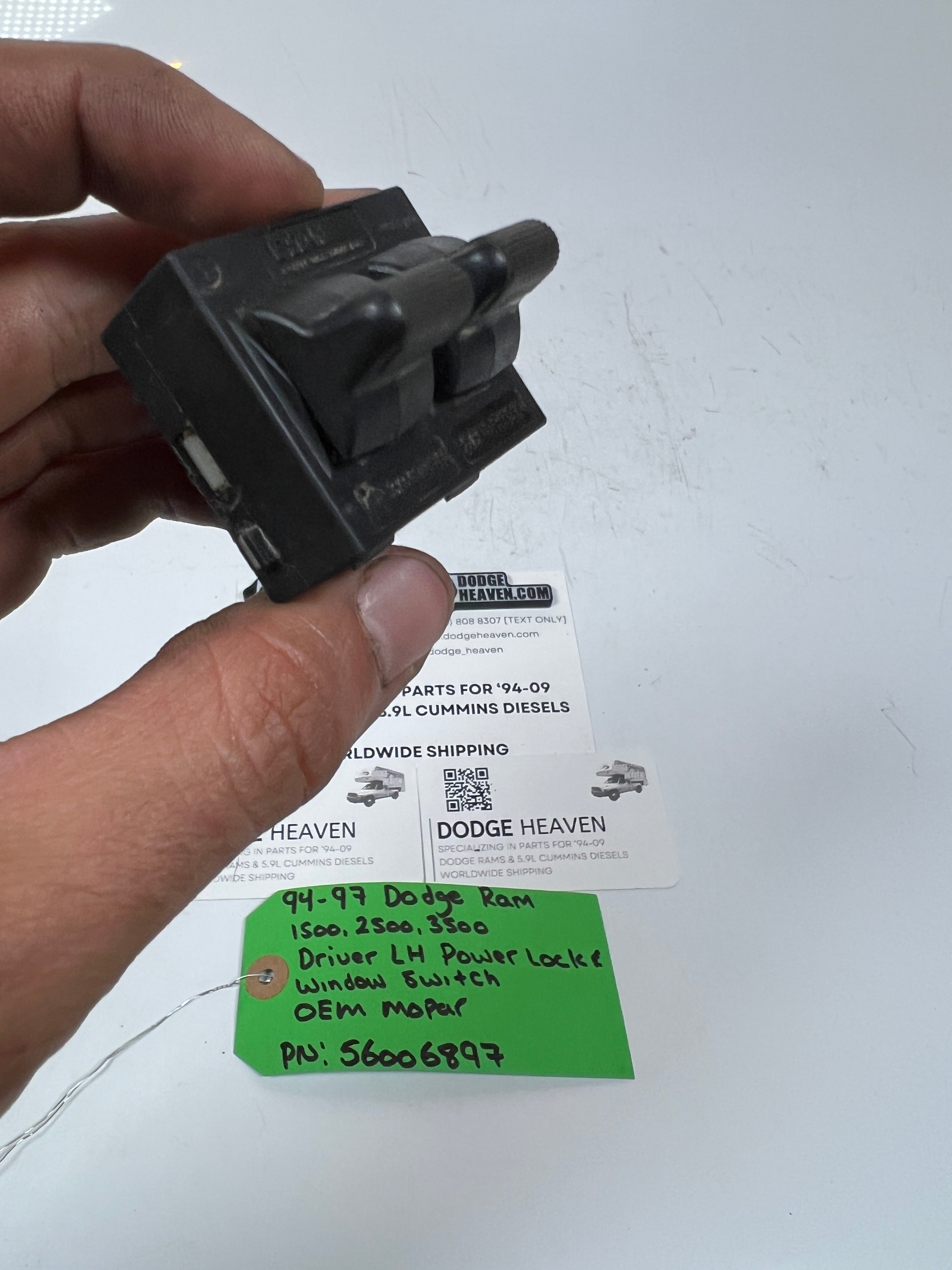 1994-1997 Dodge Ram 1500-3500 Driver LH Power Lock & Window Switch