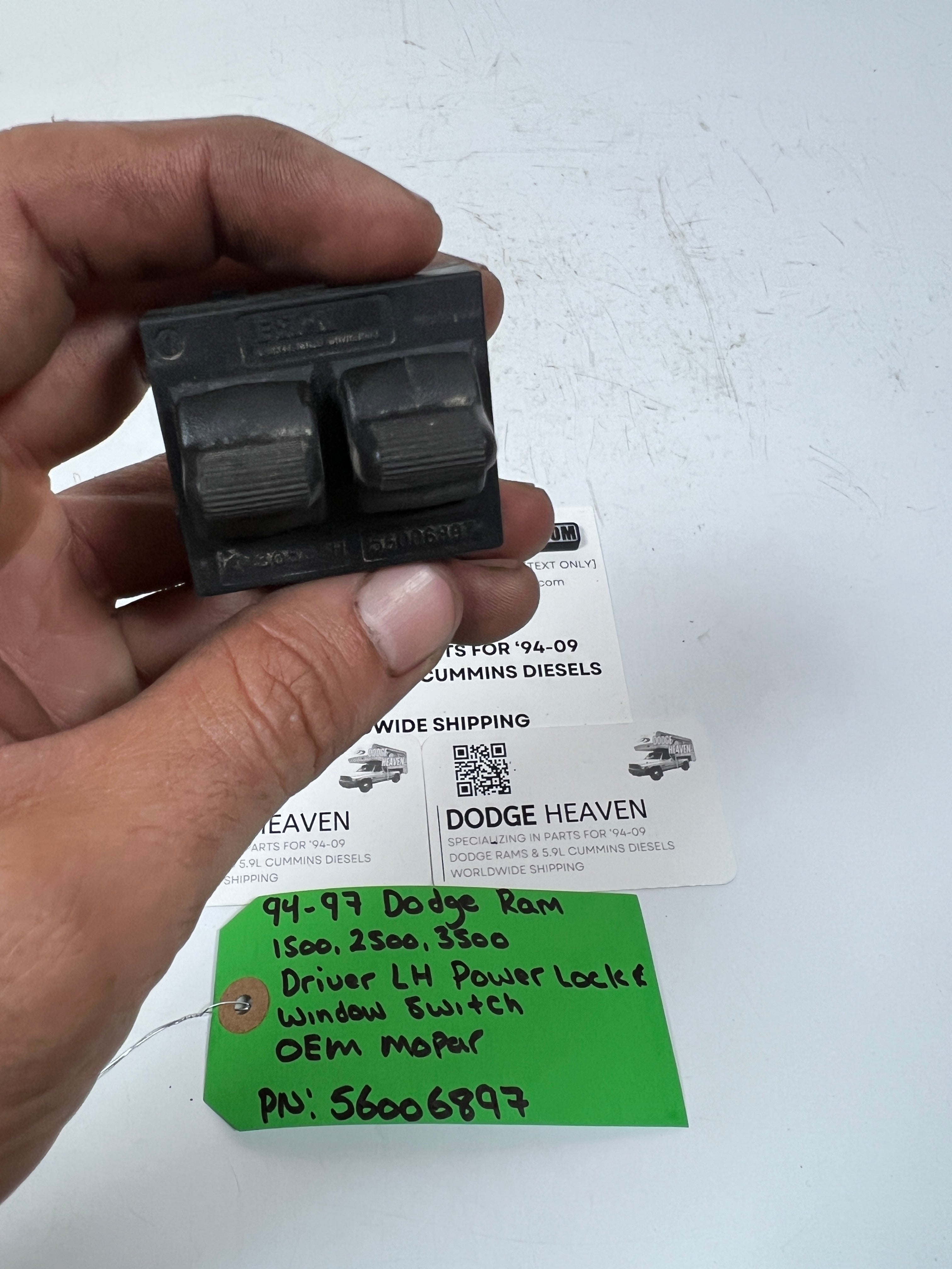 1994-1997 Dodge Ram 1500-3500 Driver LH Power Lock & Window Switch