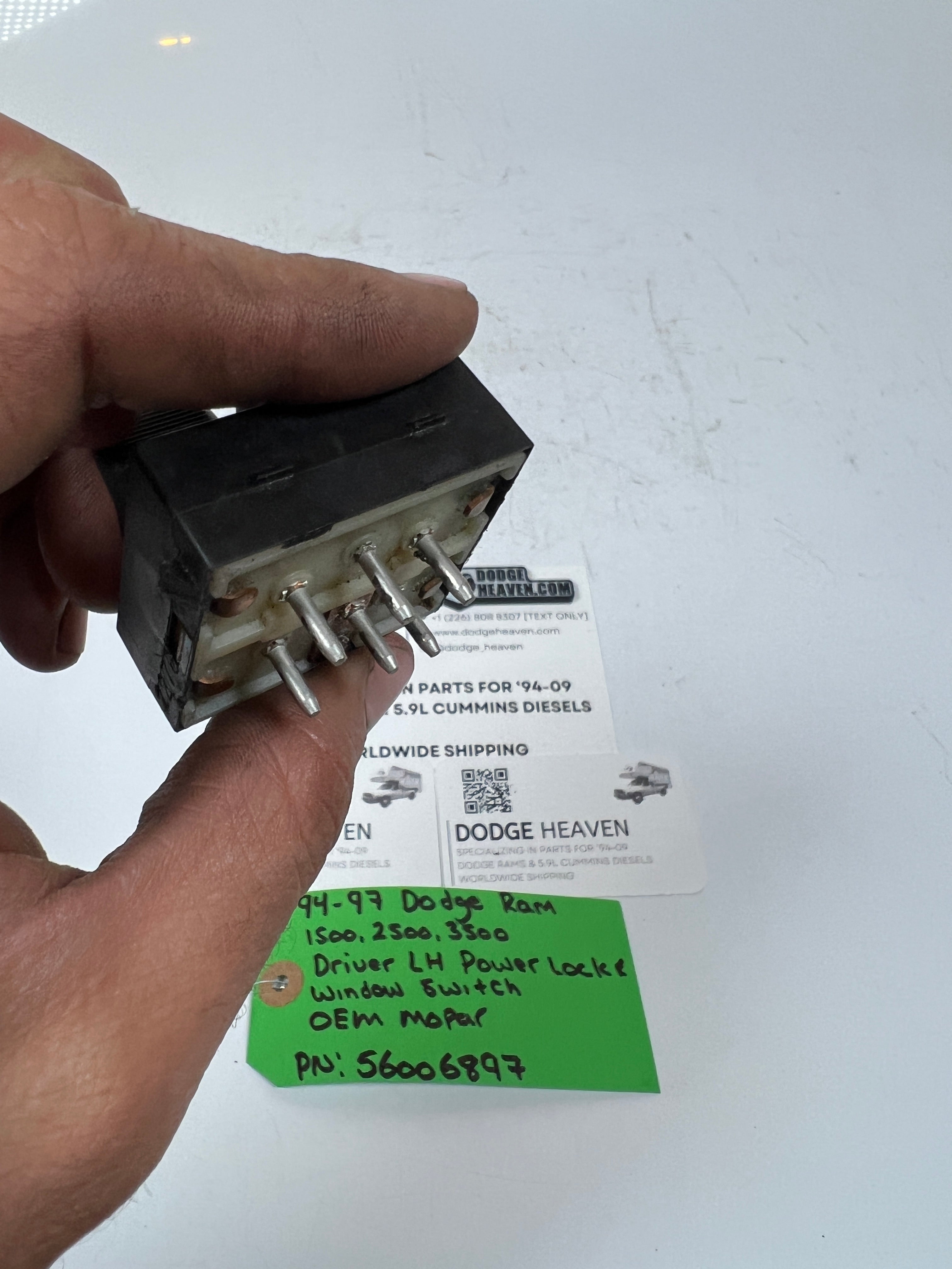 1994-1997 Dodge Ram 1500-3500 Driver LH Power Lock & Window Switch