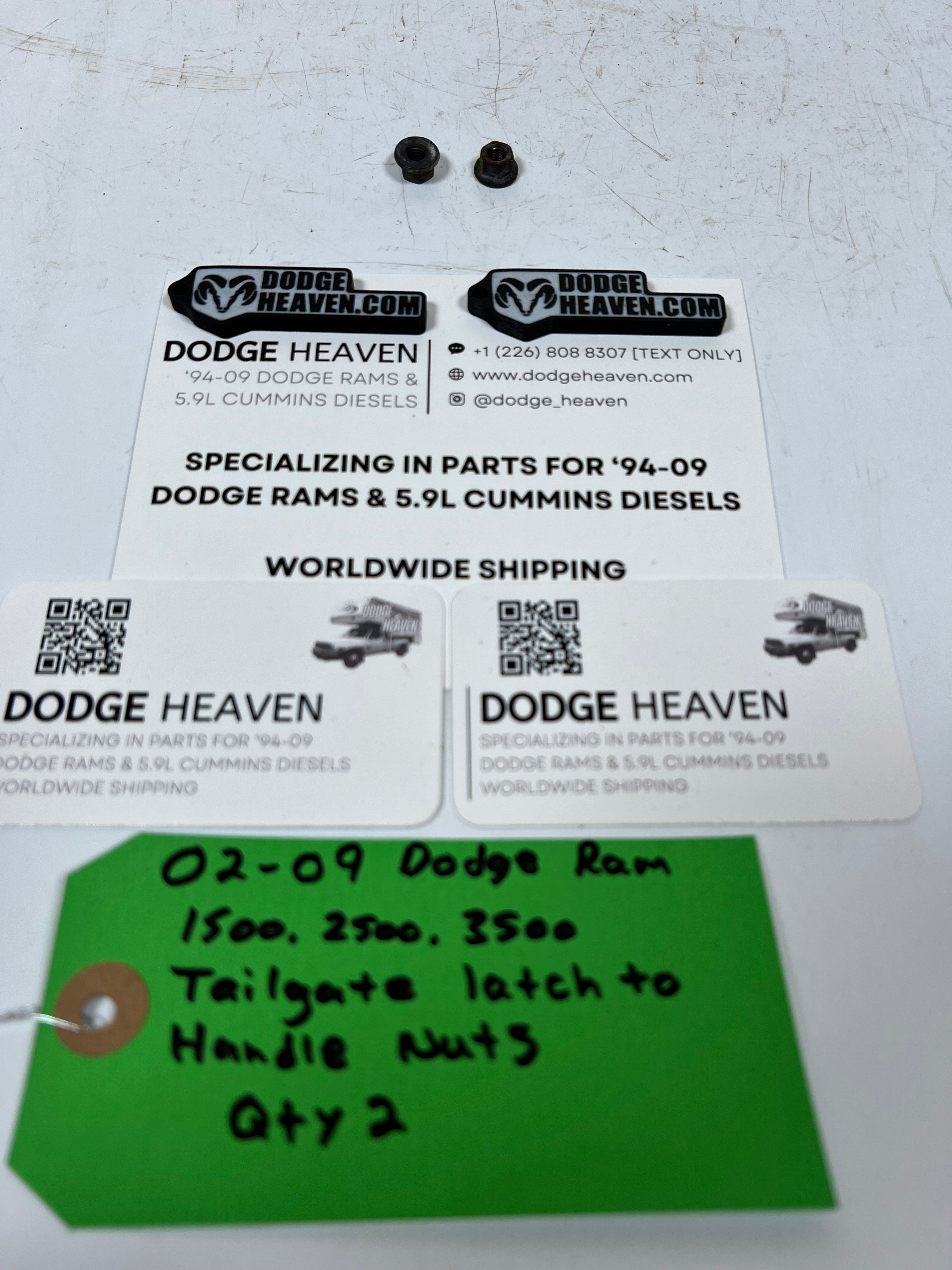 2002-2009 Dodge Ram 1500 2500 3500 Tailgate Latch to Handle Nuts Qty 2