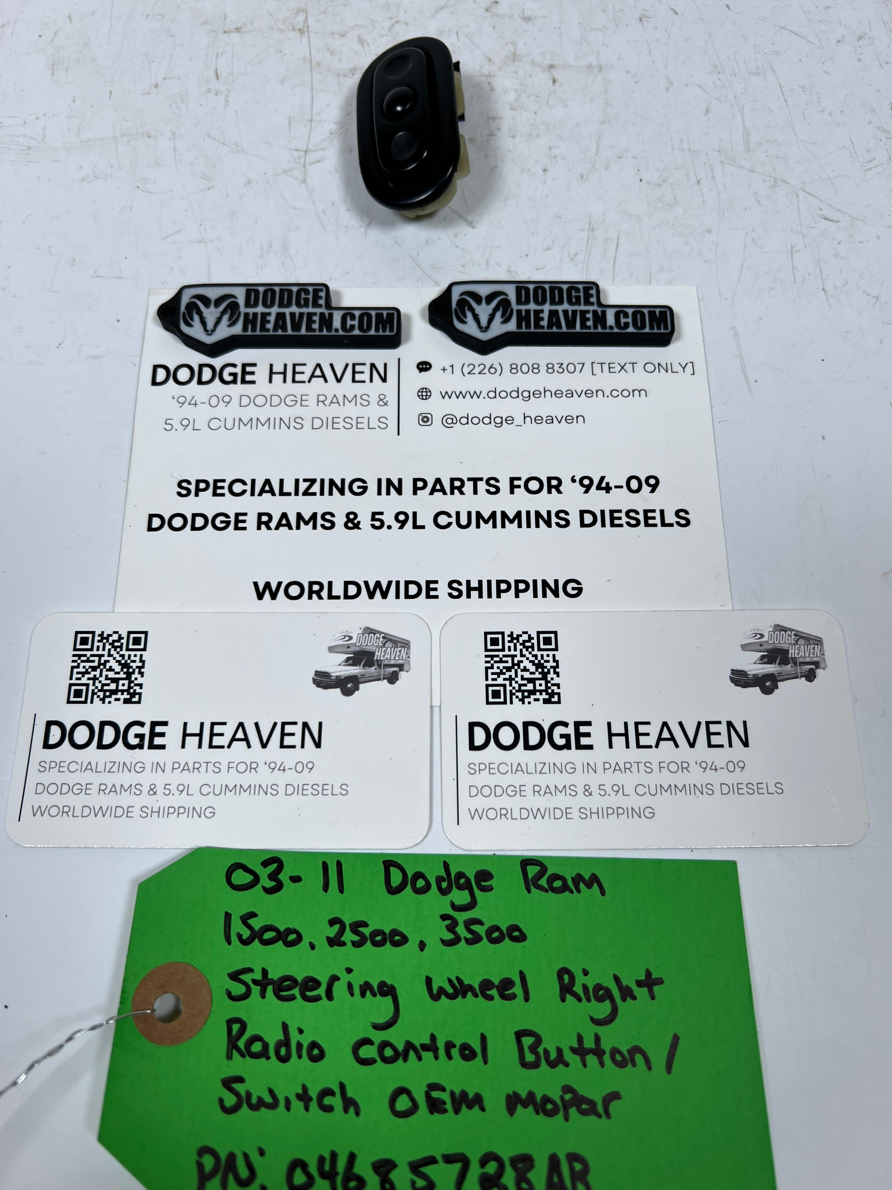 2003-2011 Dodge Ram Steering Wheel Radio Control Switch RH