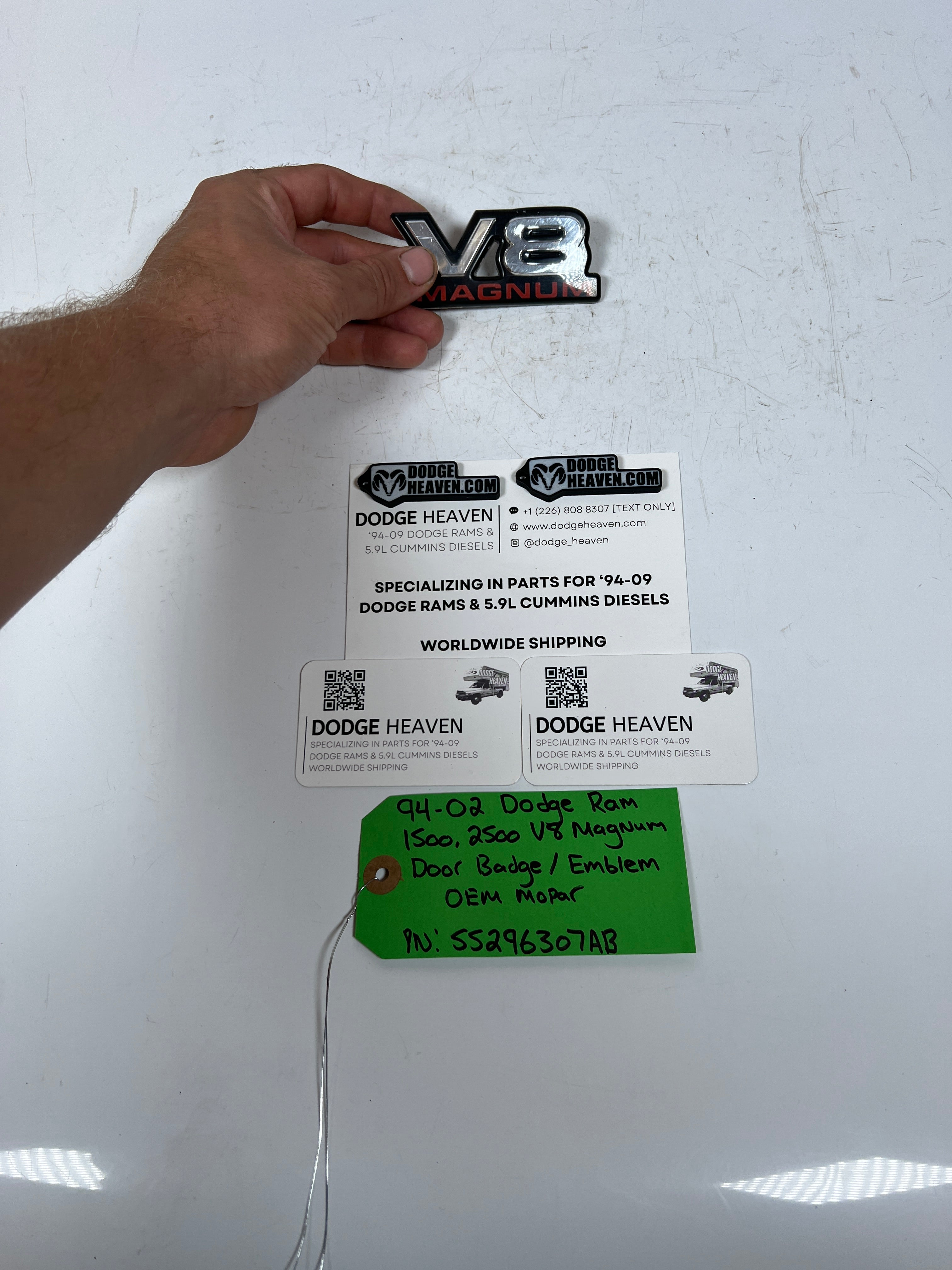 1994-2002 Dodge Ram V8 Magnum Door badge / Emblem