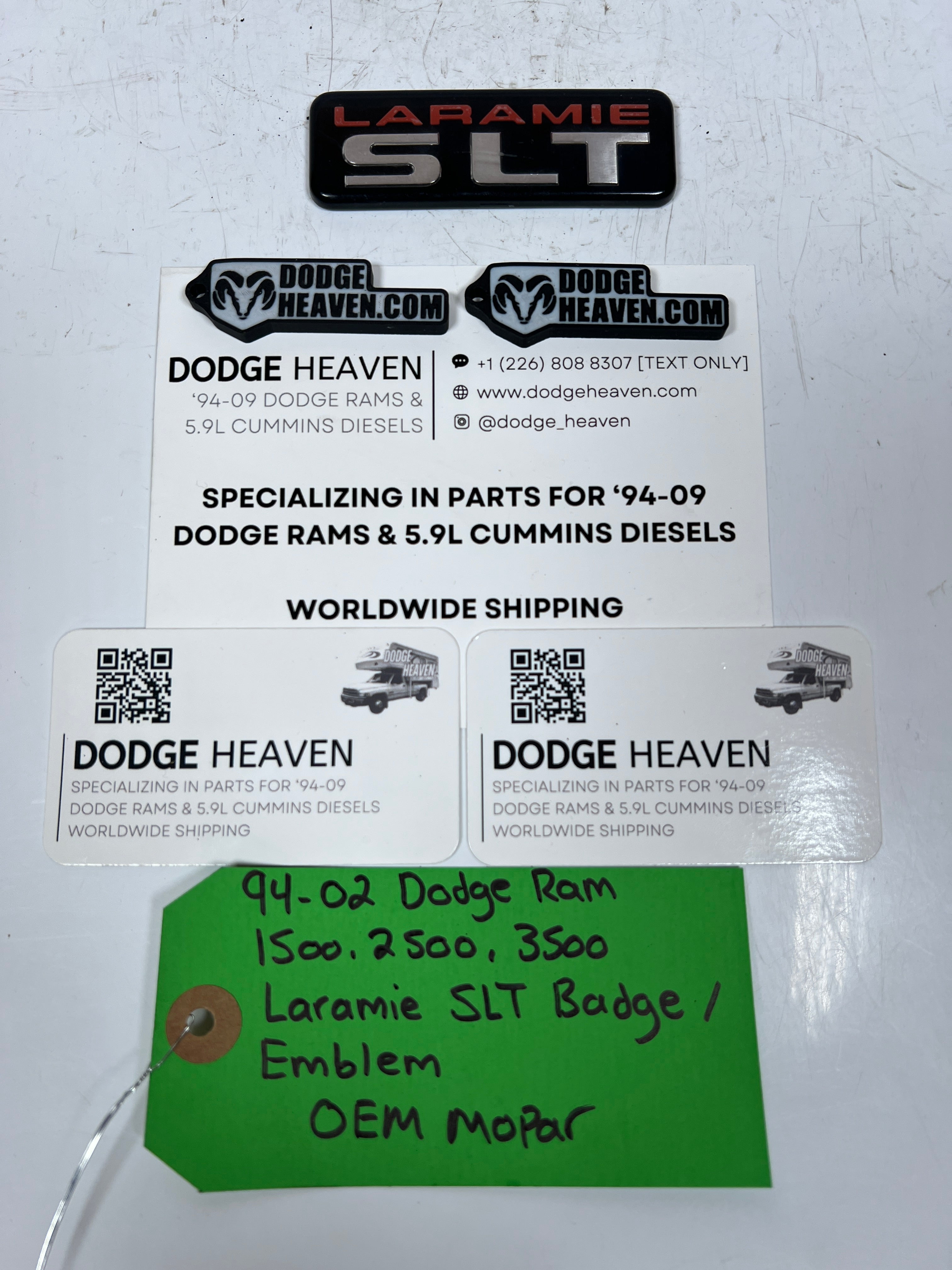 1994-2003 Dodge Ram Laramie SLT Badge / Emblem
