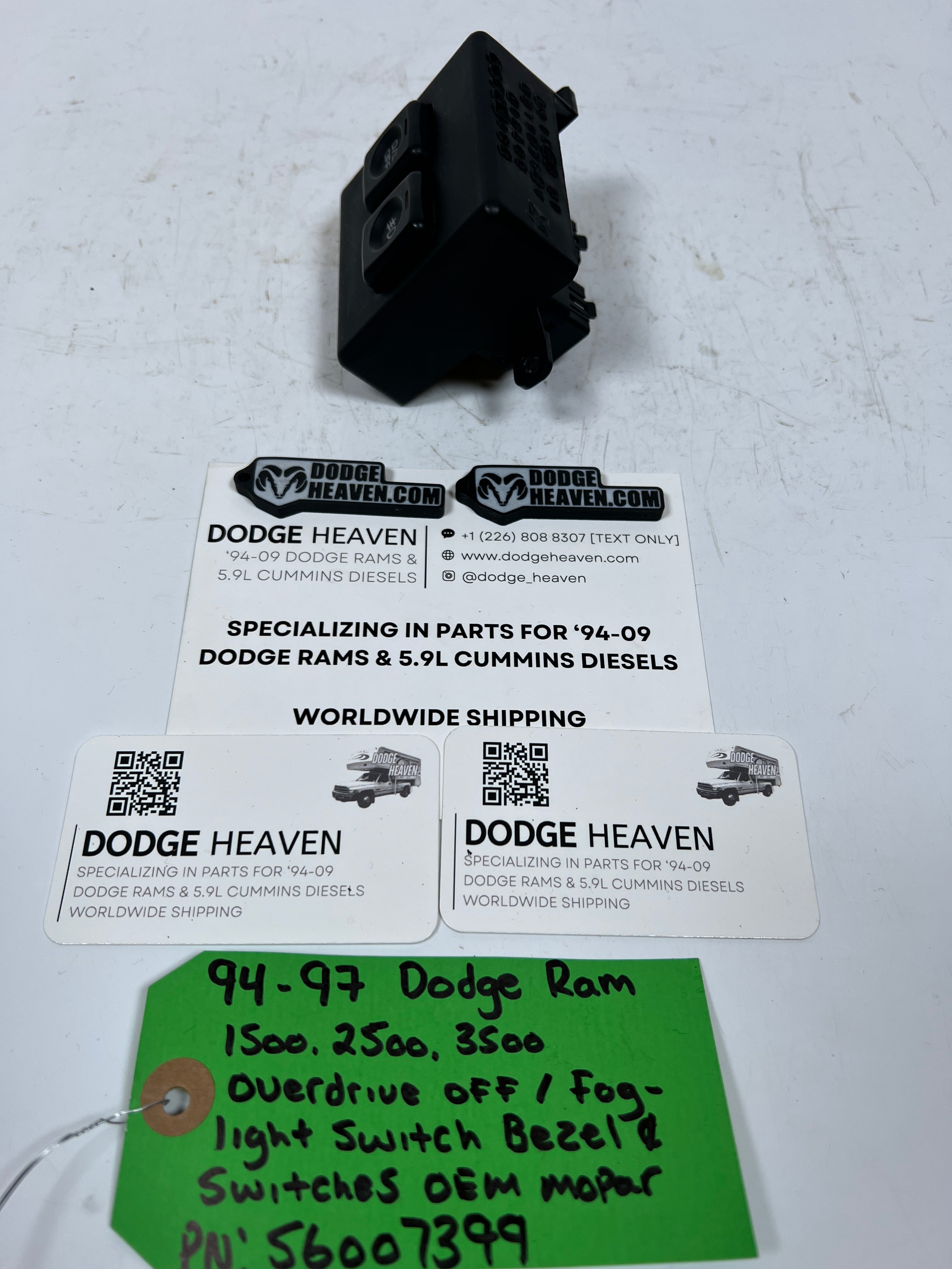 1994-1997 Dodge Ram Over Drive Off / Fog Light Switch Bezel Assembly