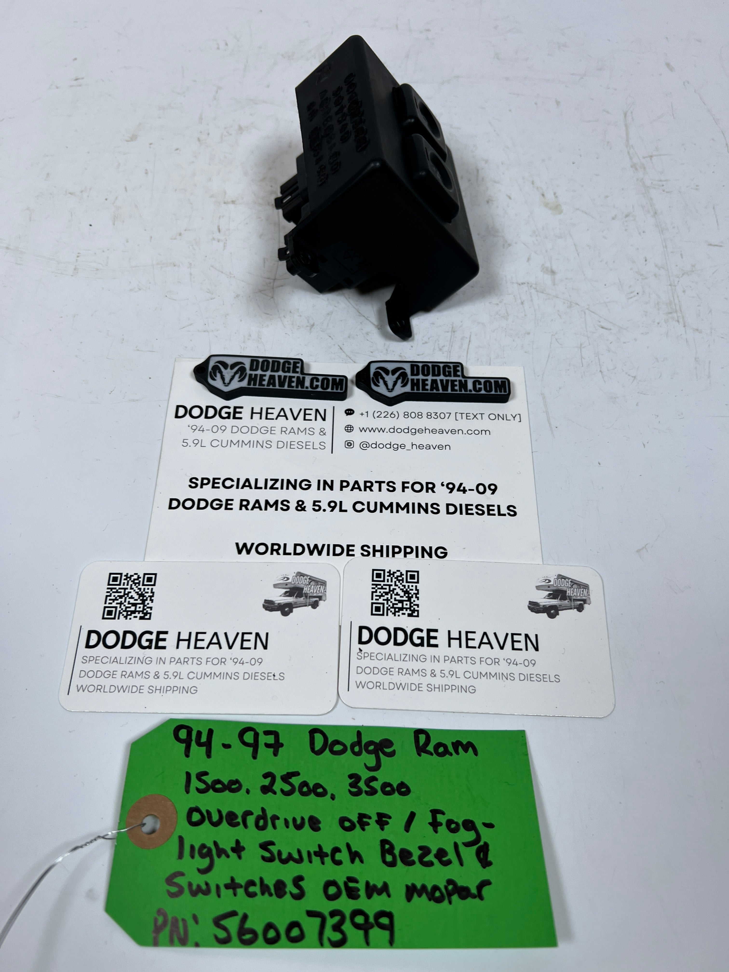 1994-1997 Dodge Ram Over Drive Off / Fog Light Switch Bezel Assembly