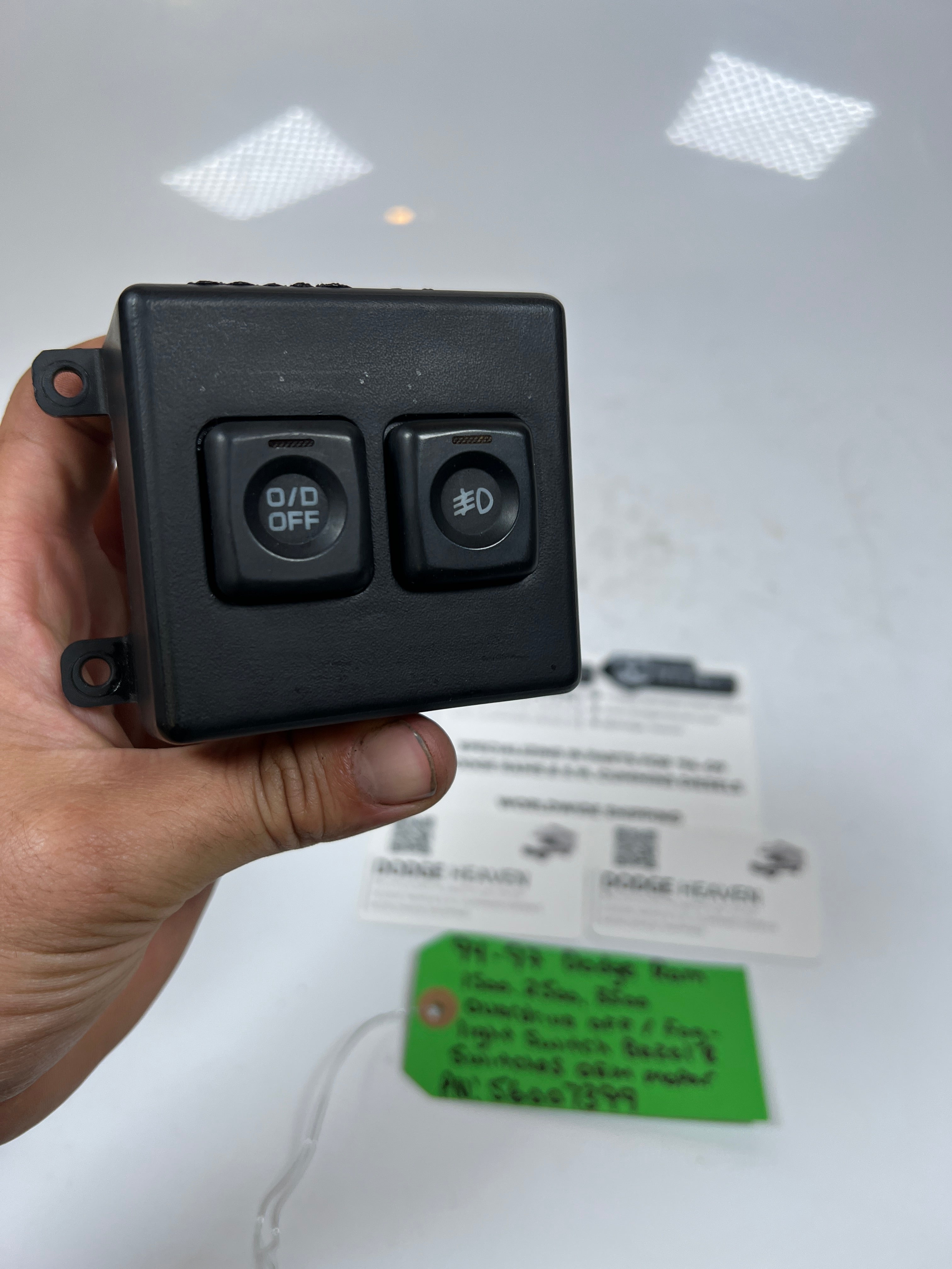 1994-1997 Dodge Ram Over Drive Off / Fog Light Switch Bezel Assembly