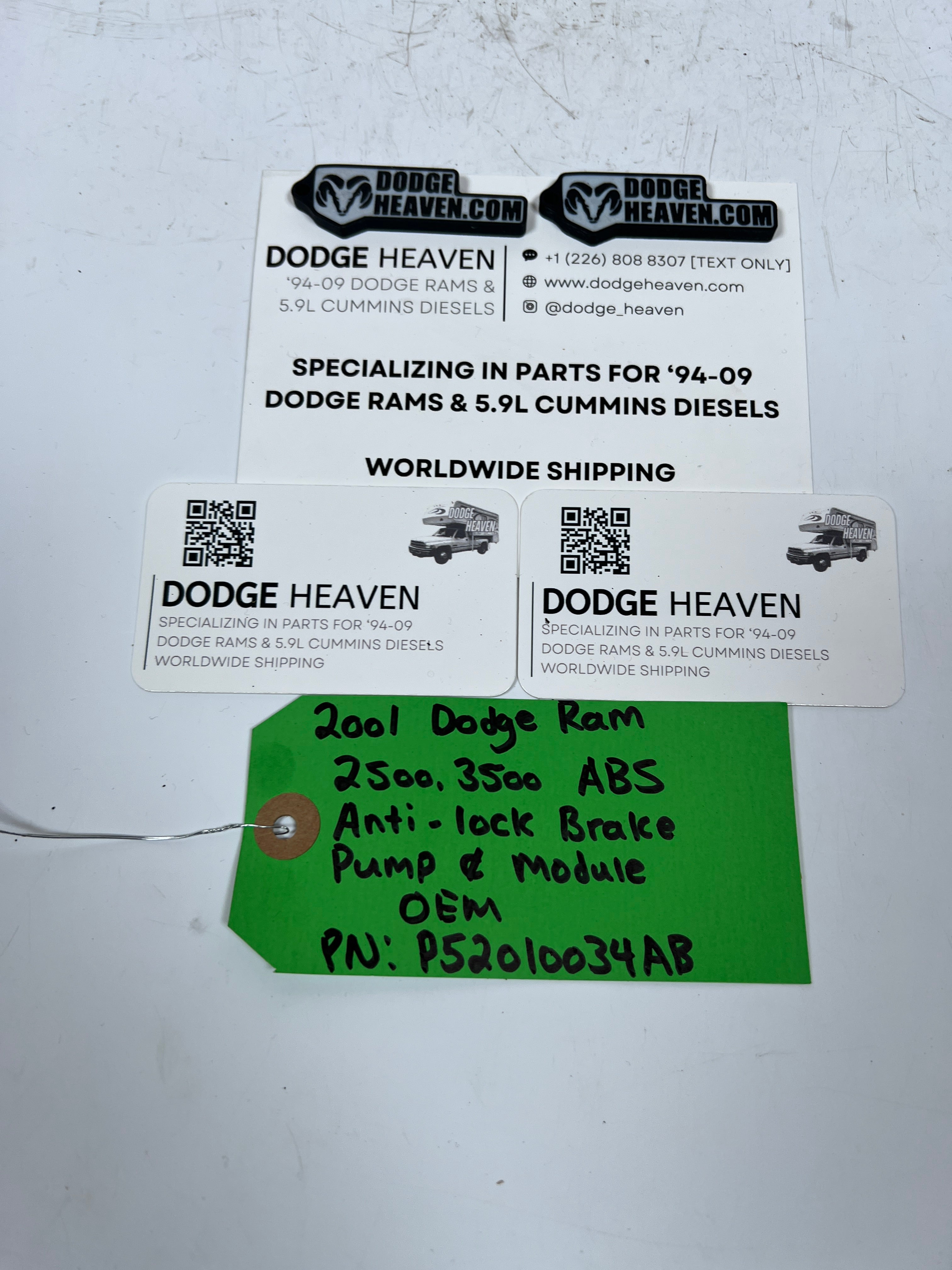 2001-2001 Dodge Ram 2500 3500 ABS Anti-Lock Brake Module & Pump
