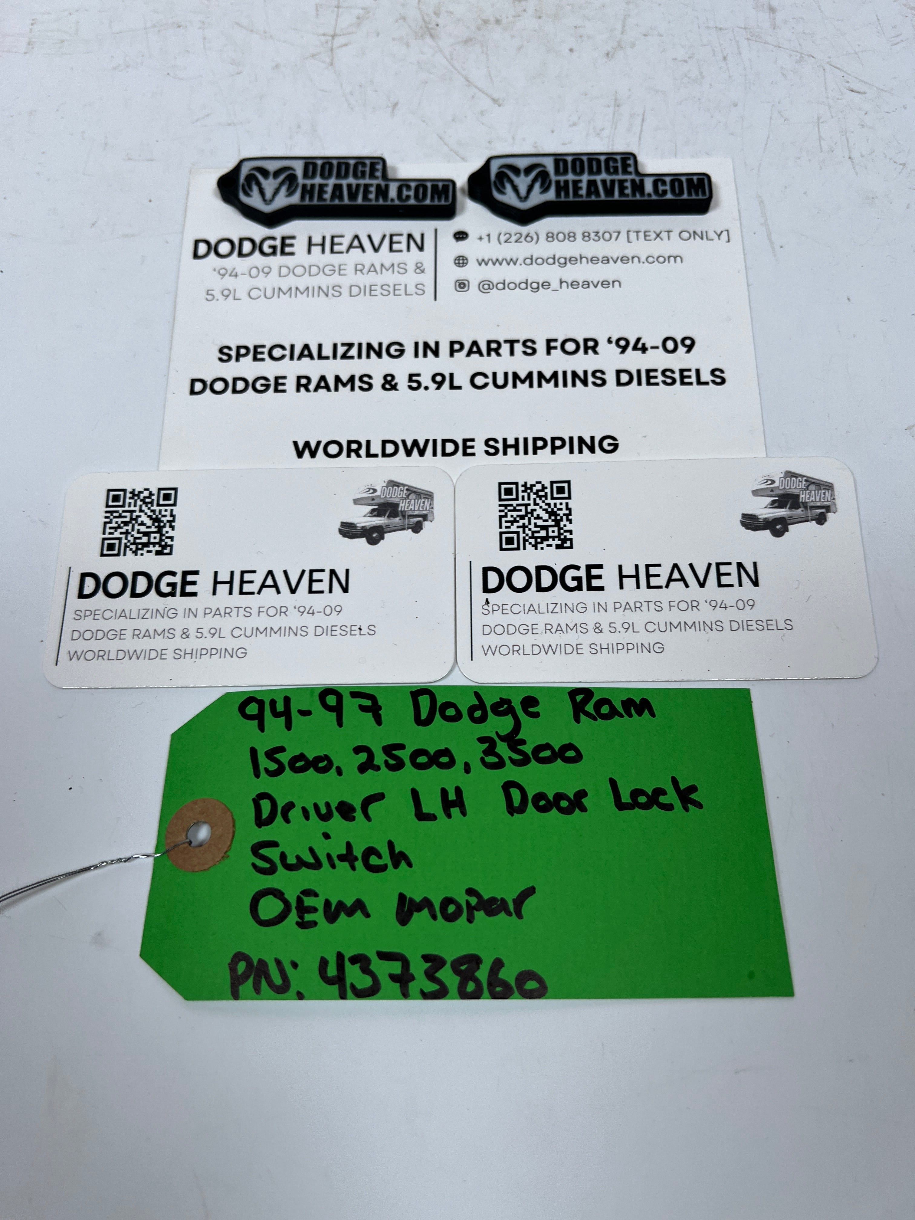 1994-1997 Dodge Ram Driver LH Door Lock Switch OEM Mopar
