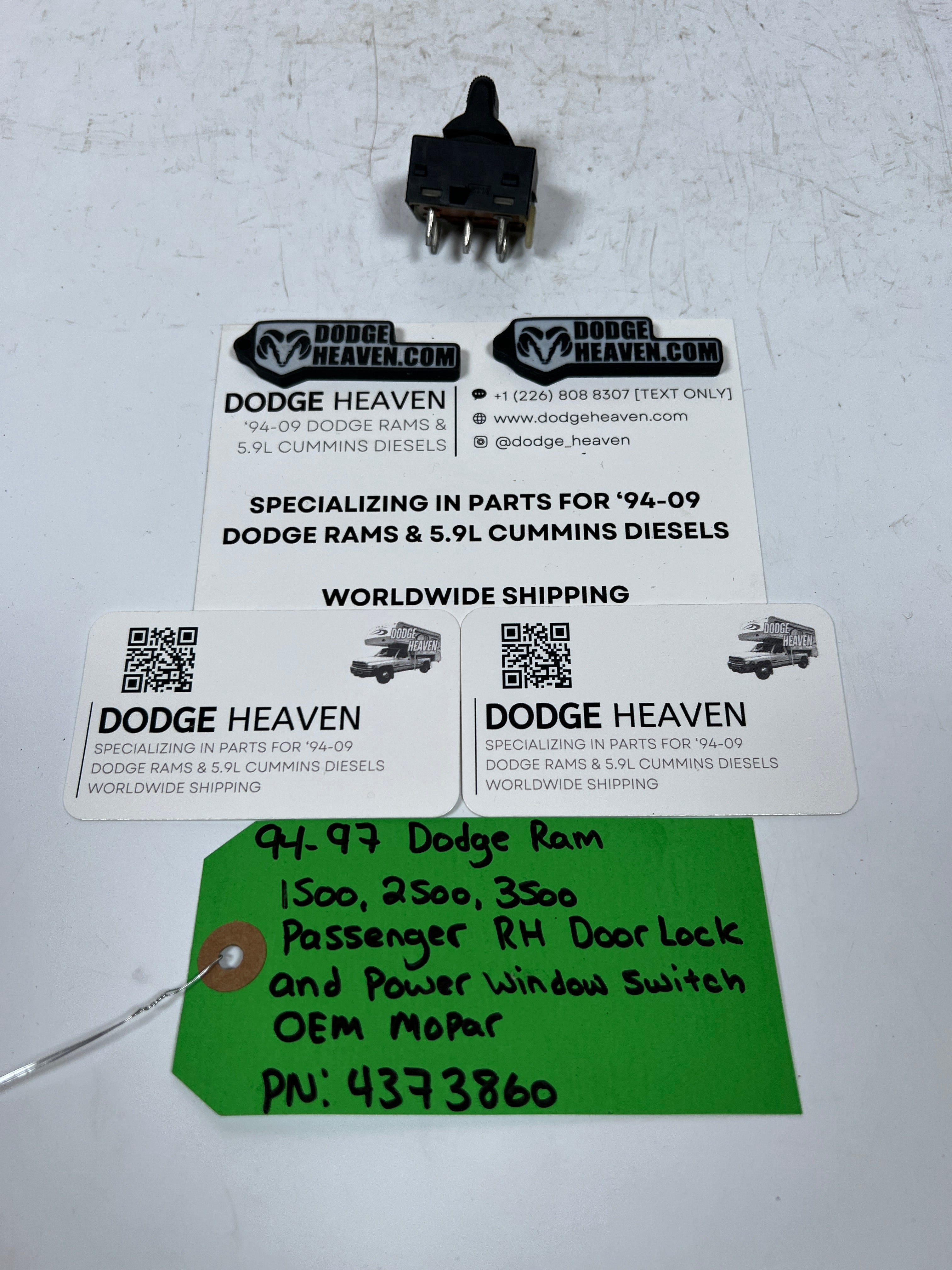 1994-1997 Dodge Ram Passenger RH Door Lock & Window Switch
