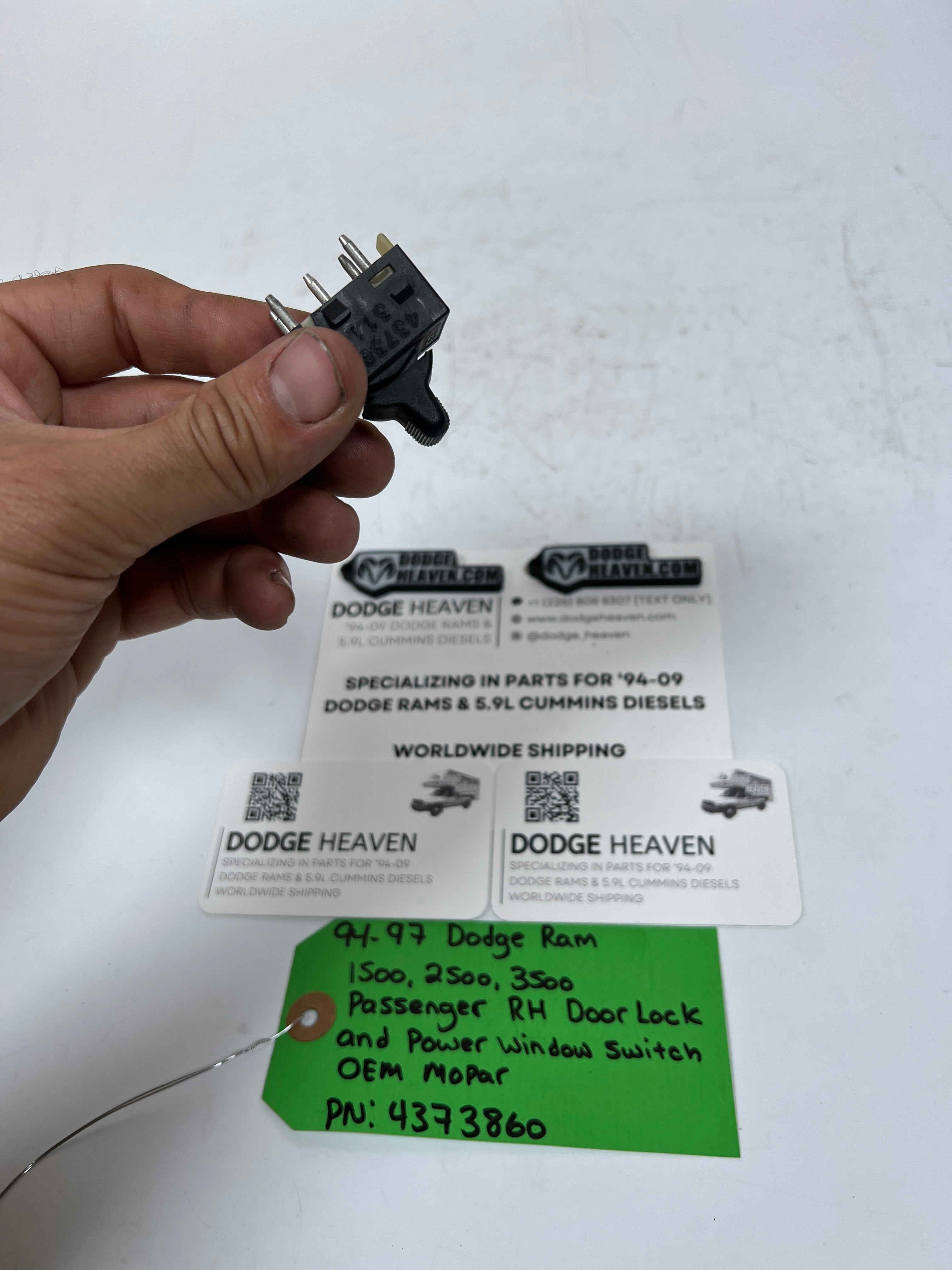 1994-1997 Dodge Ram Passenger RH Door Lock & Window Switch