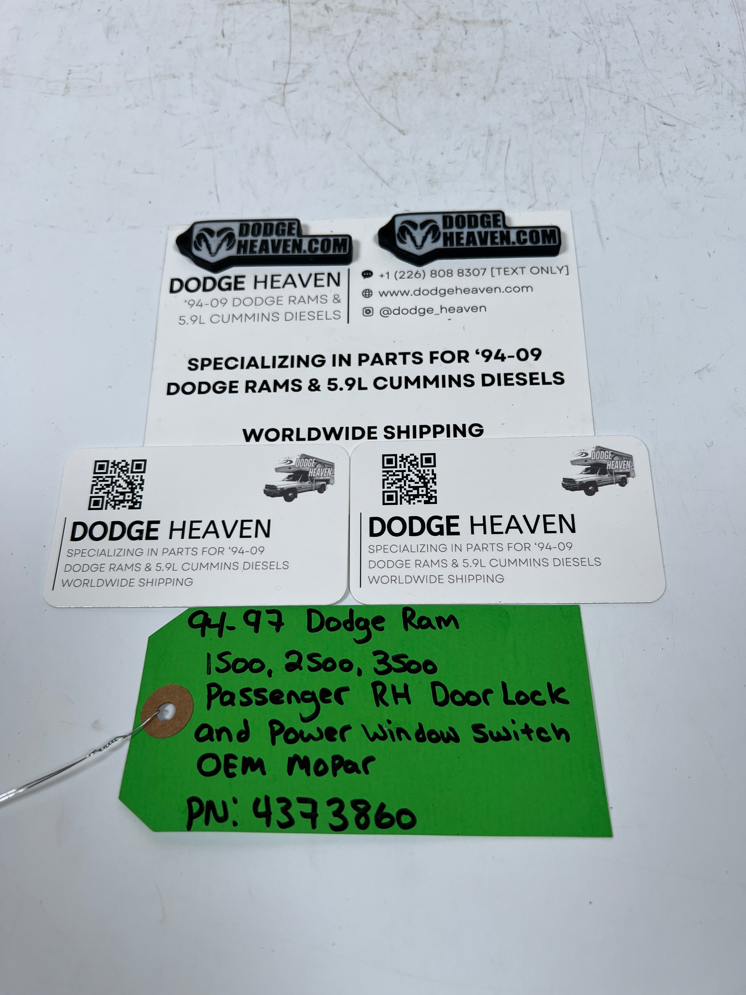 1994-1997 Dodge Ram Passenger RH Door Lock & Window Switch
