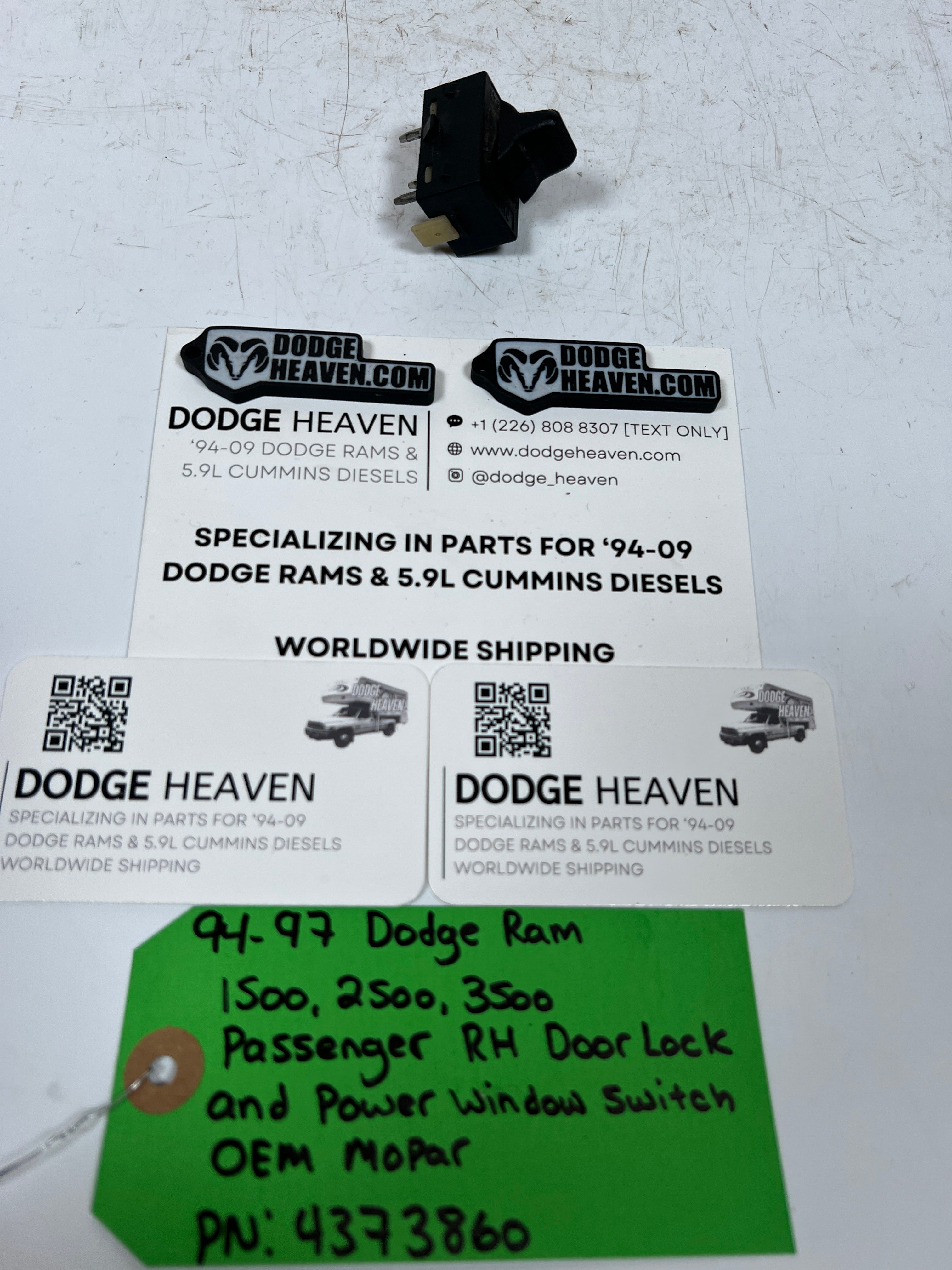 1994-1997 Dodge Ram Passenger RH Door Lock & Window Switch