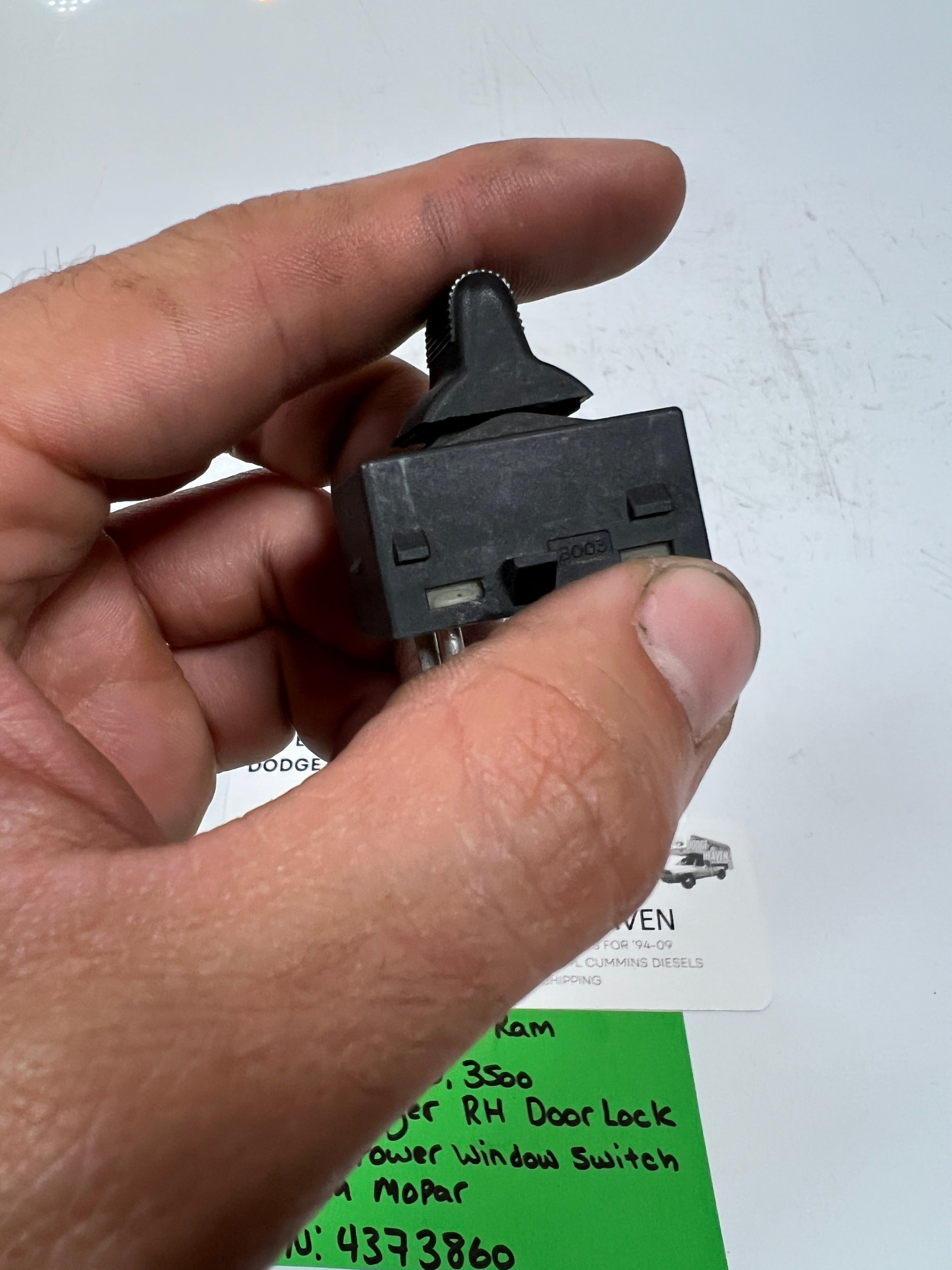 1994-1997 Dodge Ram Passenger RH Door Lock & Window Switch