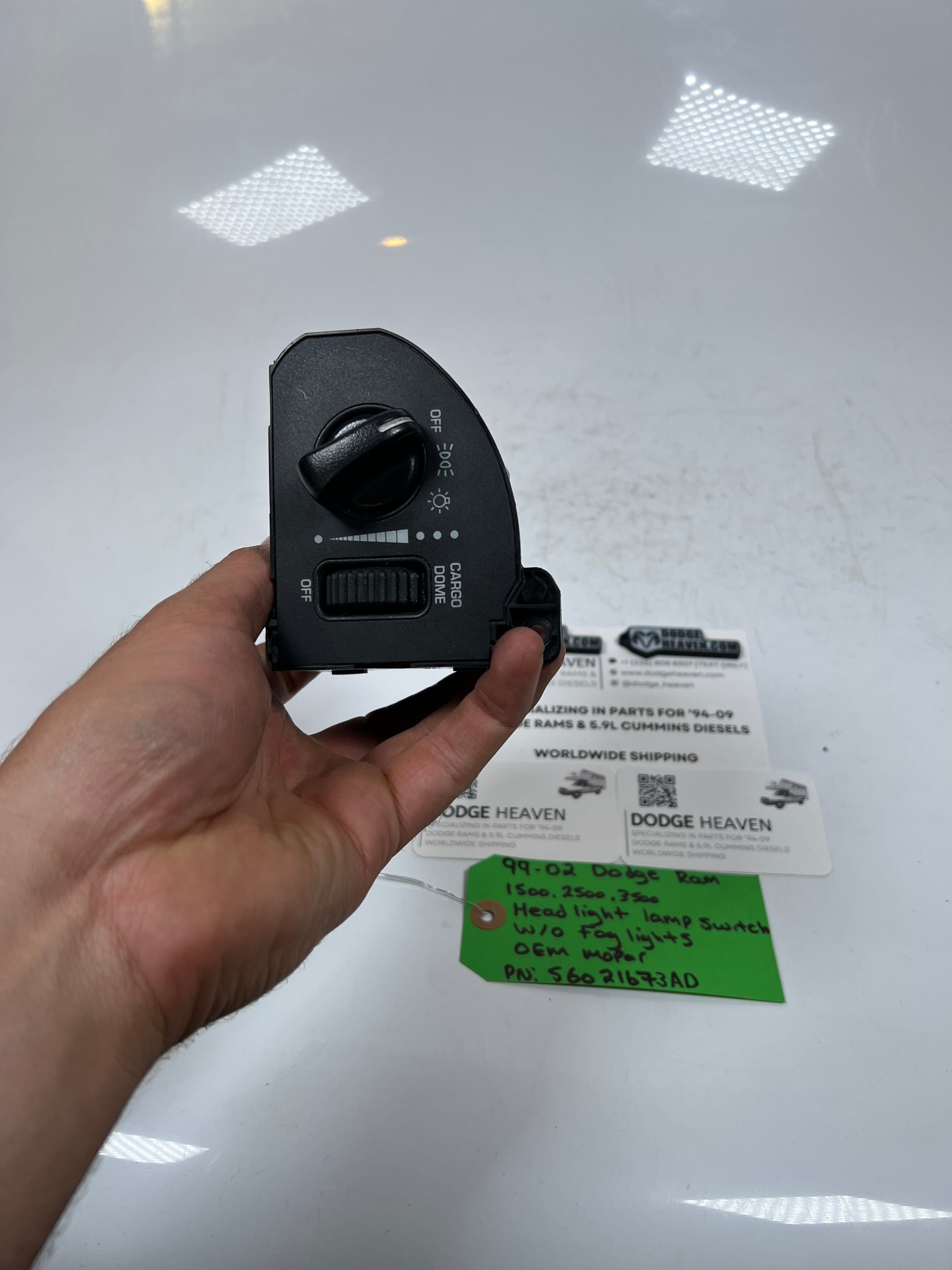 1999-2002 Dodge Ram Headlight Cargo Dome Light Switch