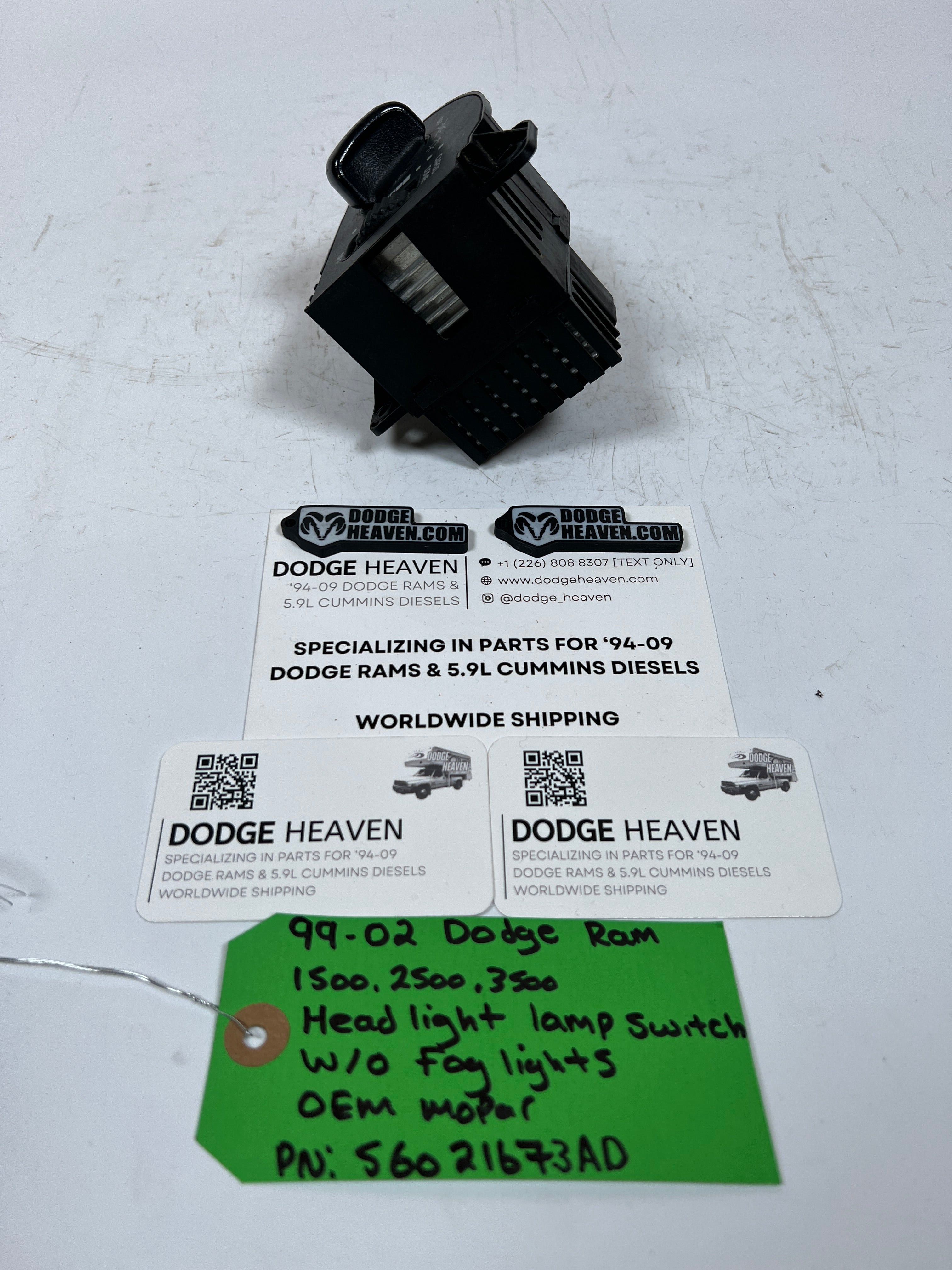 1999-2002 Dodge Ram Headlight Cargo Dome Light Switch