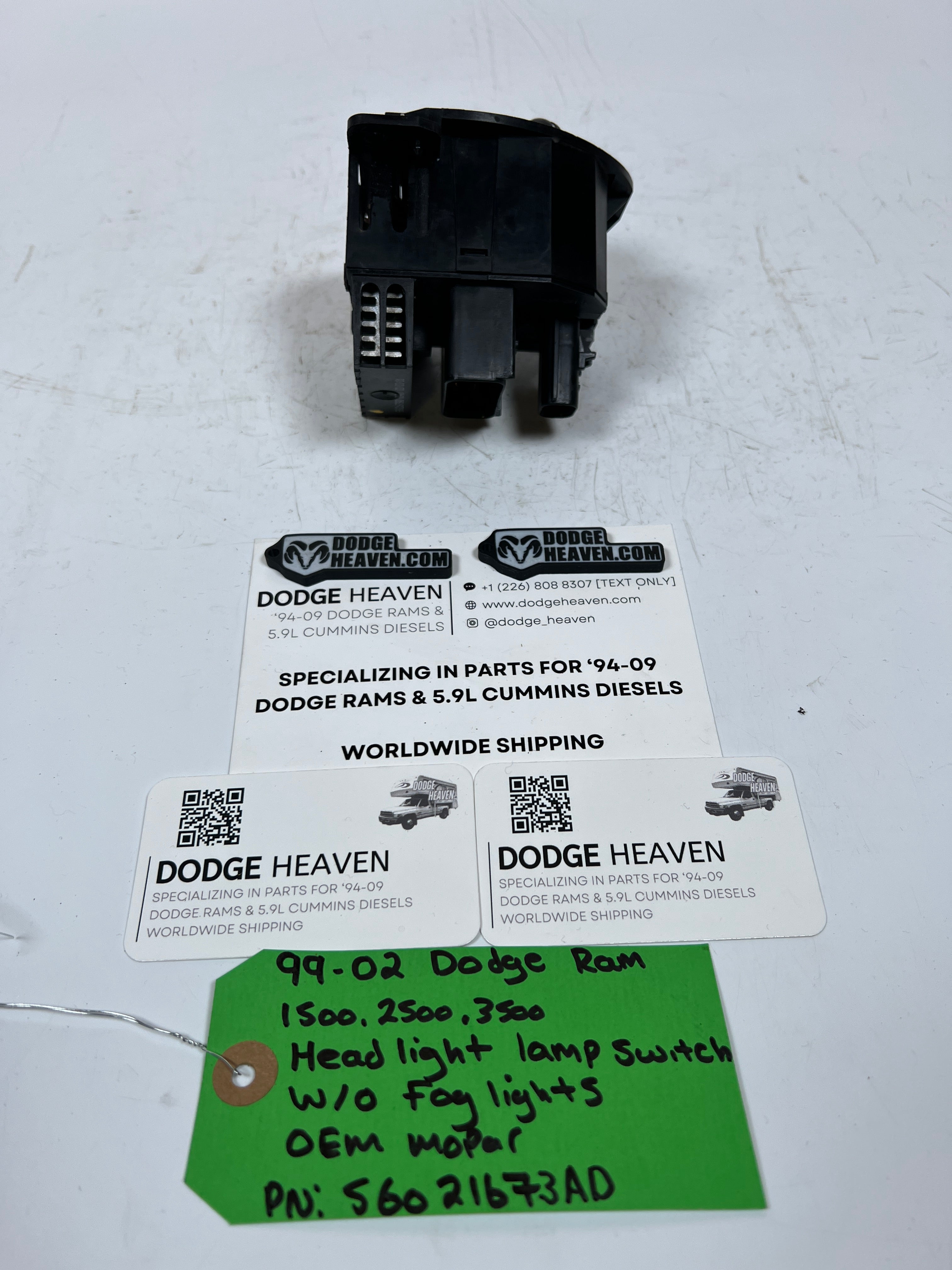 1999-2002 Dodge Ram Headlight Cargo Dome Light Switch