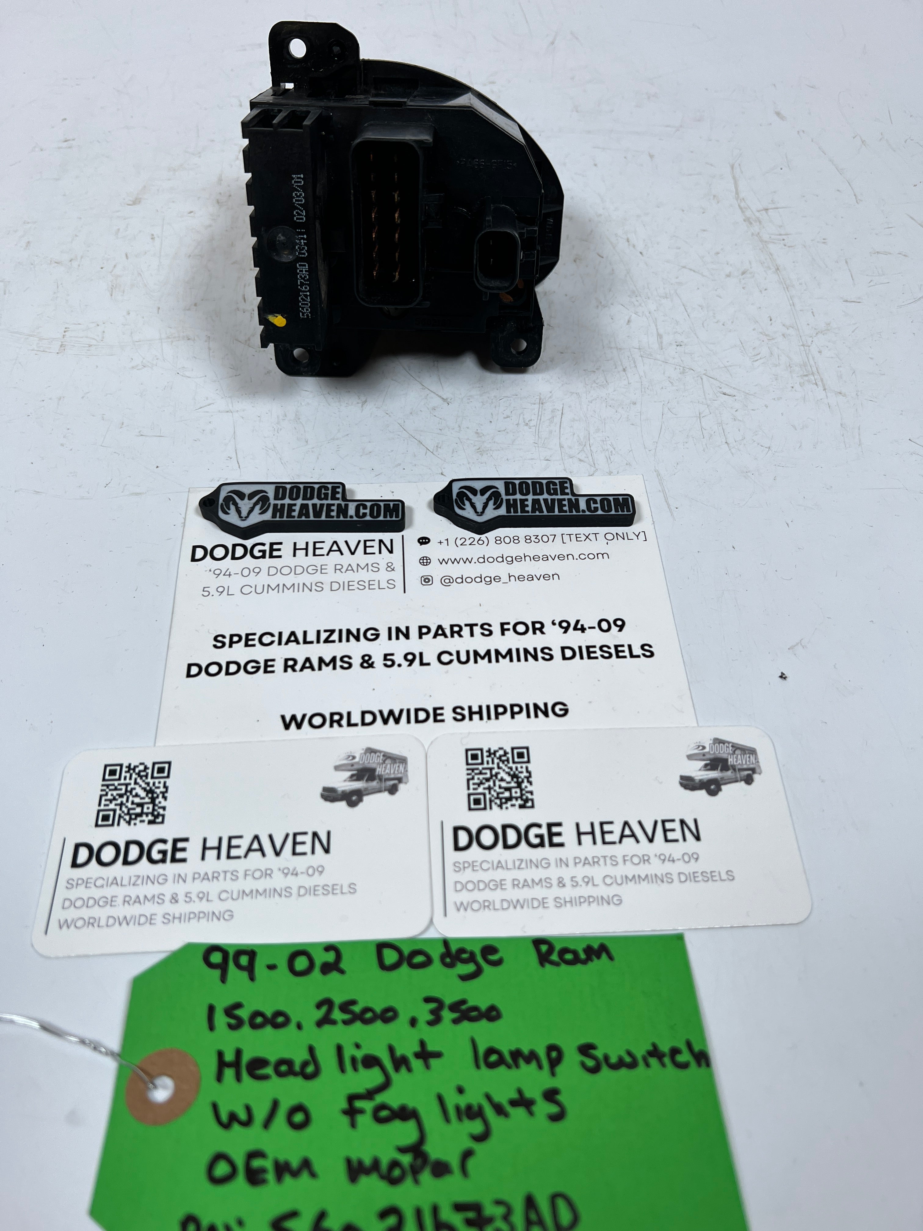 1999-2002 Dodge Ram Headlight Cargo Dome Light Switch