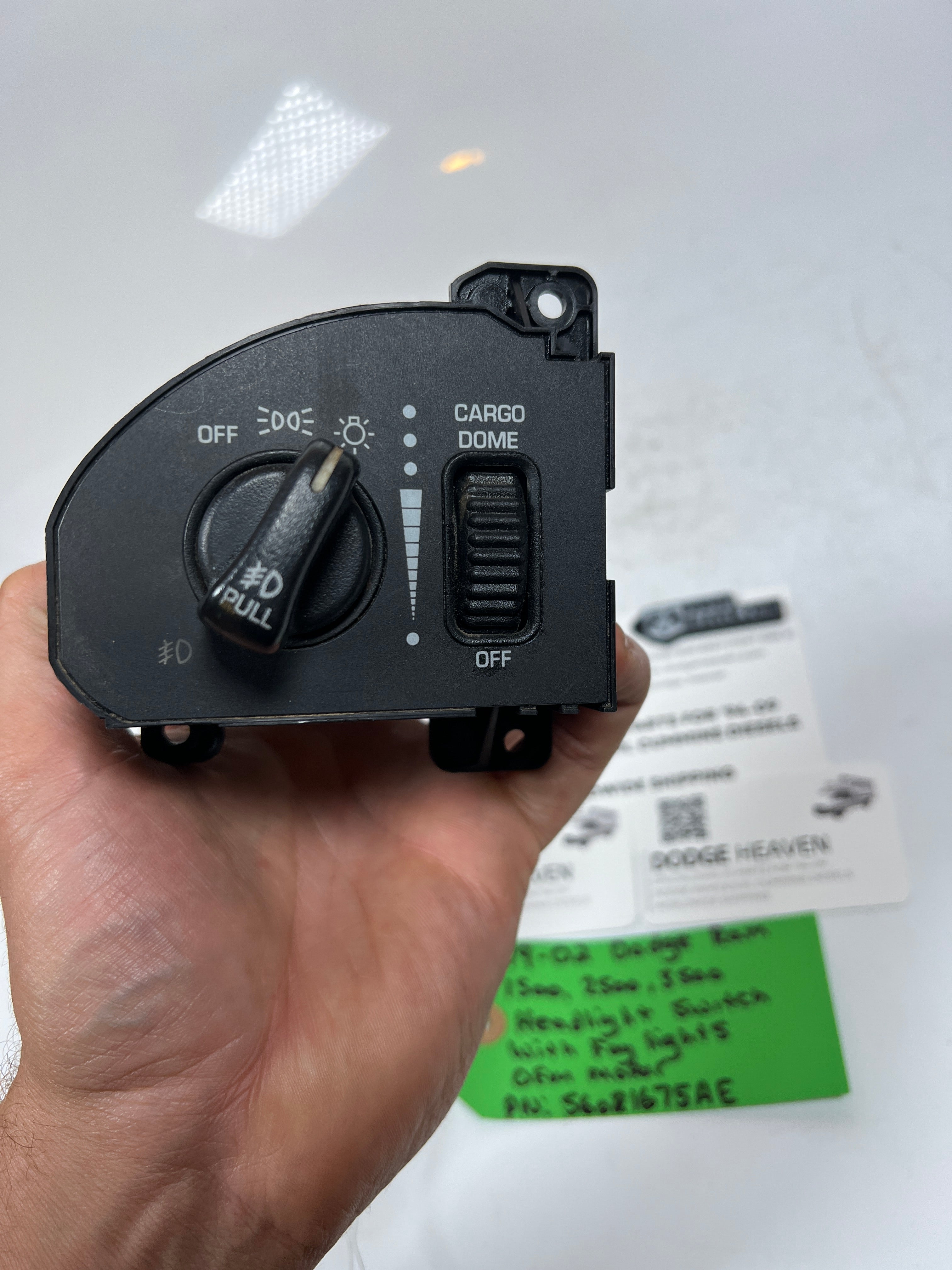 1999-2002 Dodge Ram Headlight Fog Light Cargo Dome Switch